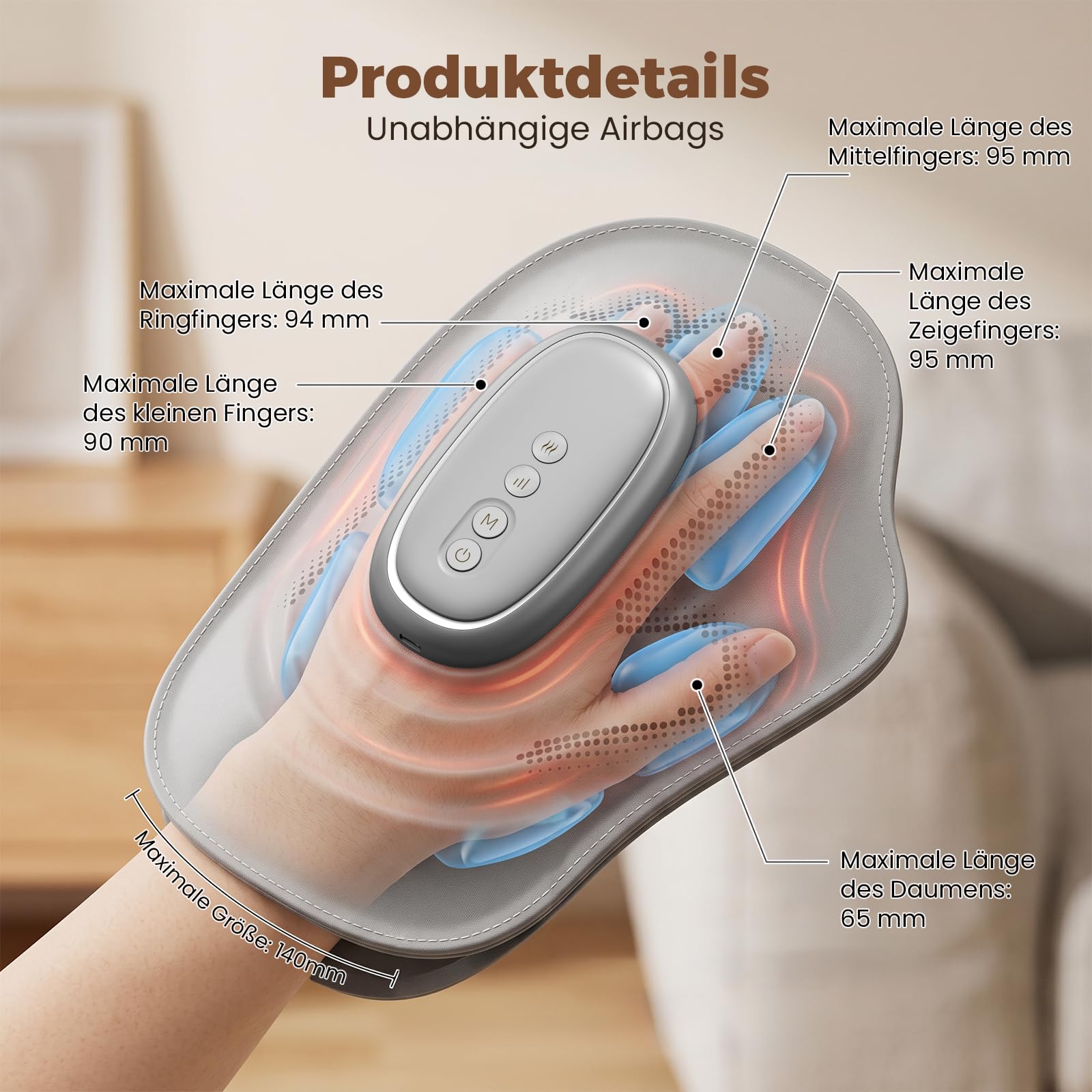 Handmassagegerät mit Wärme bei Arthritis & Karpaltunnelschmerz