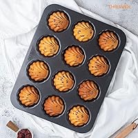 Vista 7 de CHEFMADE Madeleine - Sartén antiadherente de 12 cavidades esféricas para hornear