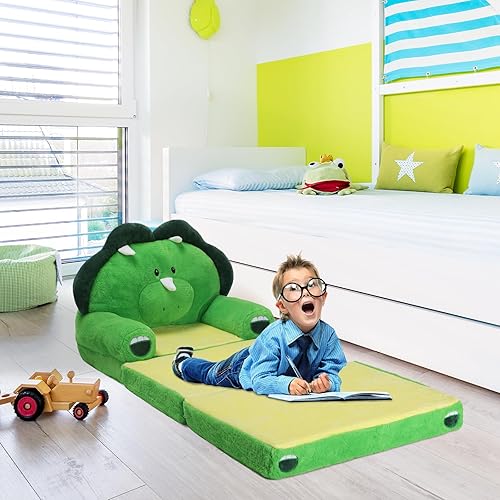 Miniatura 4 de Sillón plegable para niños con respaldo 2 en 1, sofá cama abierto para niños, silla cómoda y suave de dibujos animados para niños, sofá cama ligero
