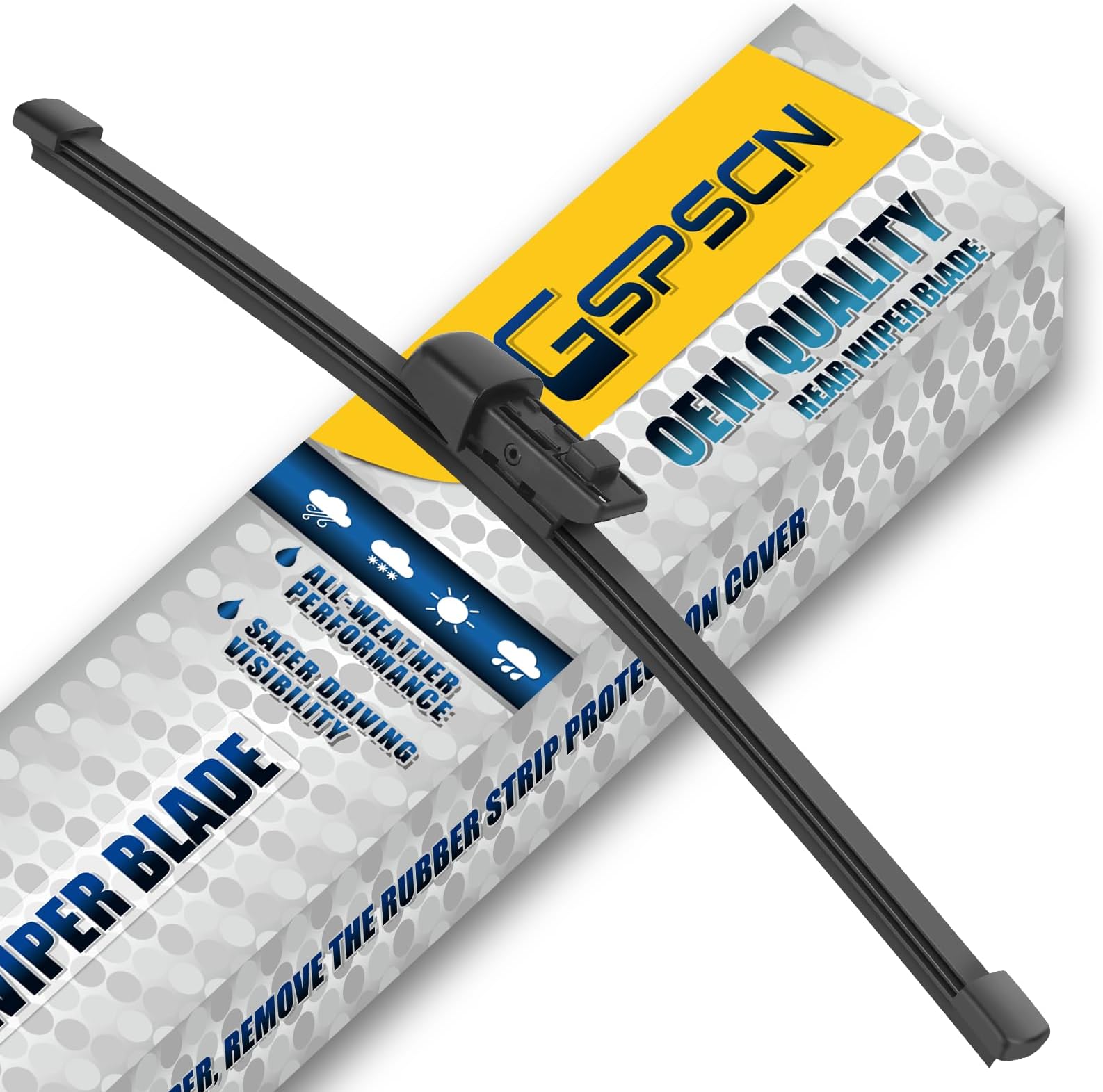 11" Rear Wiper for VW Atlas 23-18，Golf e-Golf 21-07，Golf VI 12-08，Golf VII Variant 20-12，Golf Alltrack 19-17，Golf R 19-12，Golf SportWagen 19-15，GTI 22-10，Polo 21-13 Back Windshield Wiper Blade A282H