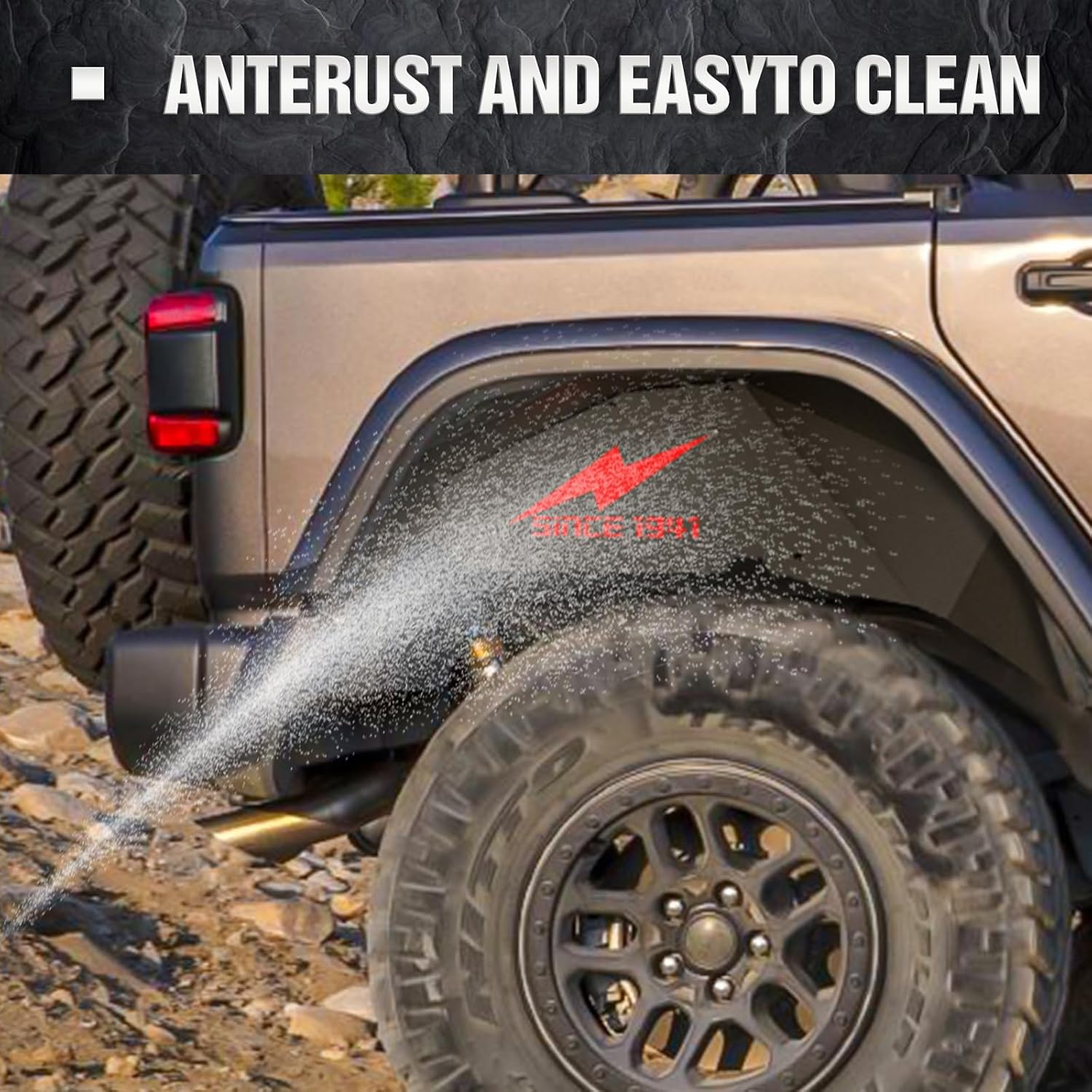 Rear Inner Fender Liners Compatible with 2018 2019 2020 2021 2022 2023 2024 2025 2026 Jeep Wrangler JL JLU Unlimited (2/4 Doors), Bolt-on Style Wheel Cover Steel Mud Guards Fenders Flares, Black