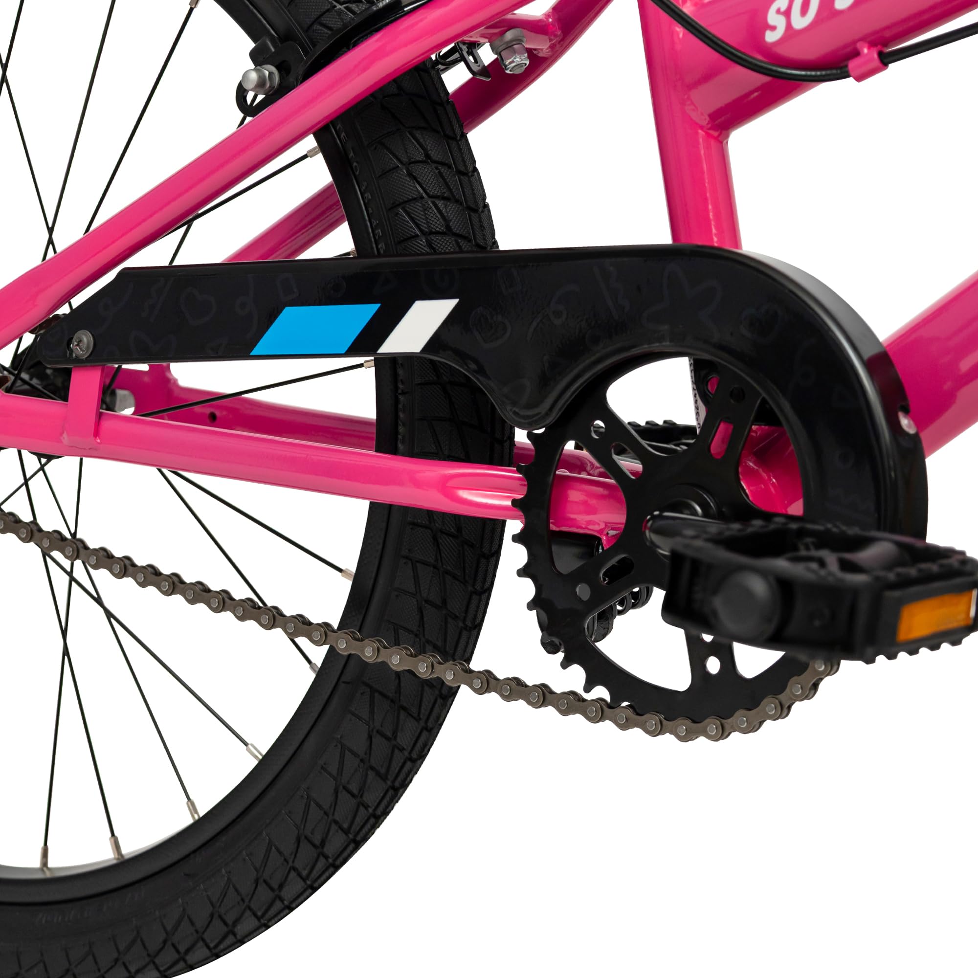 Huffy So Sweet - Bicicleta Infantil de 12/16/20 Pulgadas, Bicicleta para niños de 3 a 9 años, Marco de Acero, Frenos de Mano, sillín Ajustable, Color Blanco, Rosa y Azul