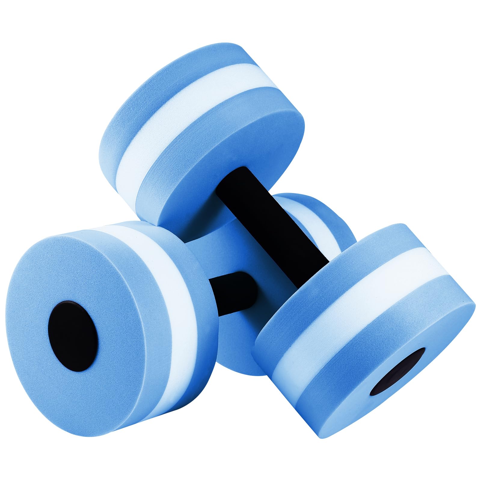 FAVOMOTO Water Dumbbells:Water Weights for Water Aerobics- Water Dumbbell:Fitness Water Dumbbells Aqua Dumbbell EVA Foam Water Fitness Equipment 2PCS (Blue)