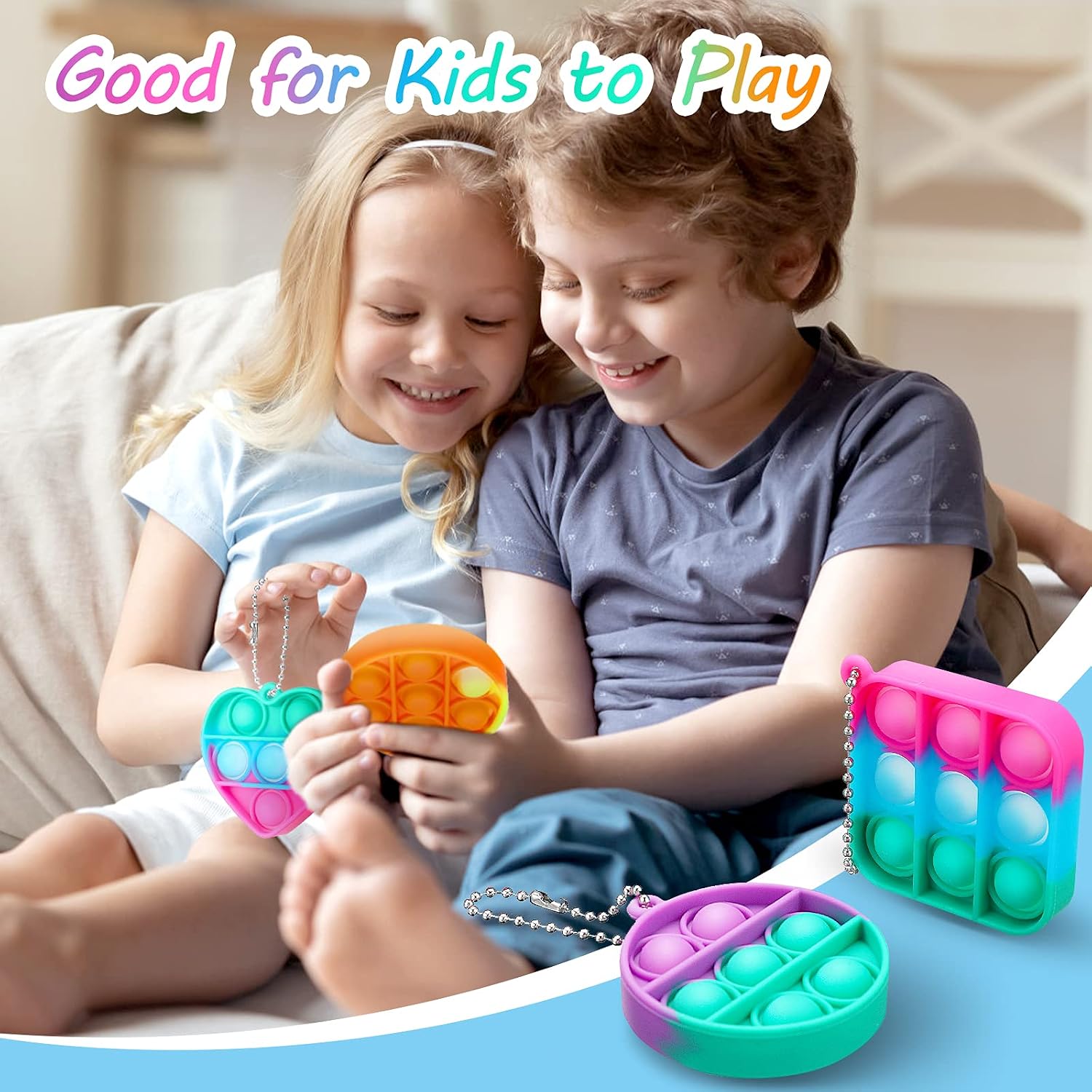 Mini Push Pop Sensory Fidget Toy,Children's Day Gift, 4Pcs