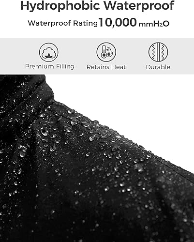 Miniatura 6 de Wantdo Chaqueta de esquí impermeable para niño, chaqueta de snowboard de vellón, abrigo de invierno cálido y grueso con capucha, 4-16