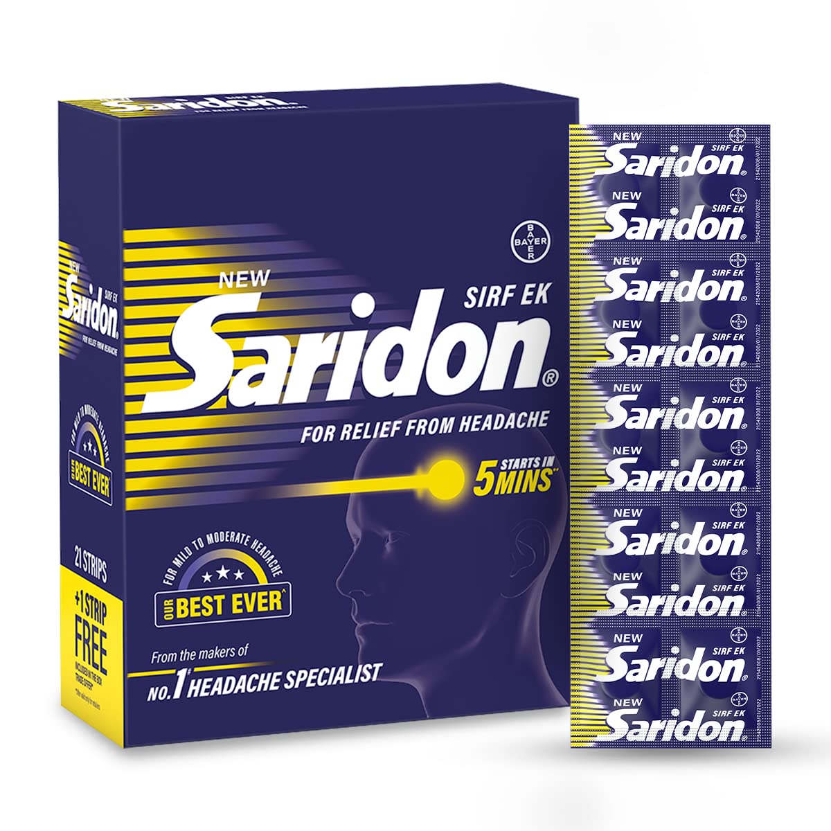 Saridon New Tablet, No. 1 Headache Relief Specialist, For Fast Headache