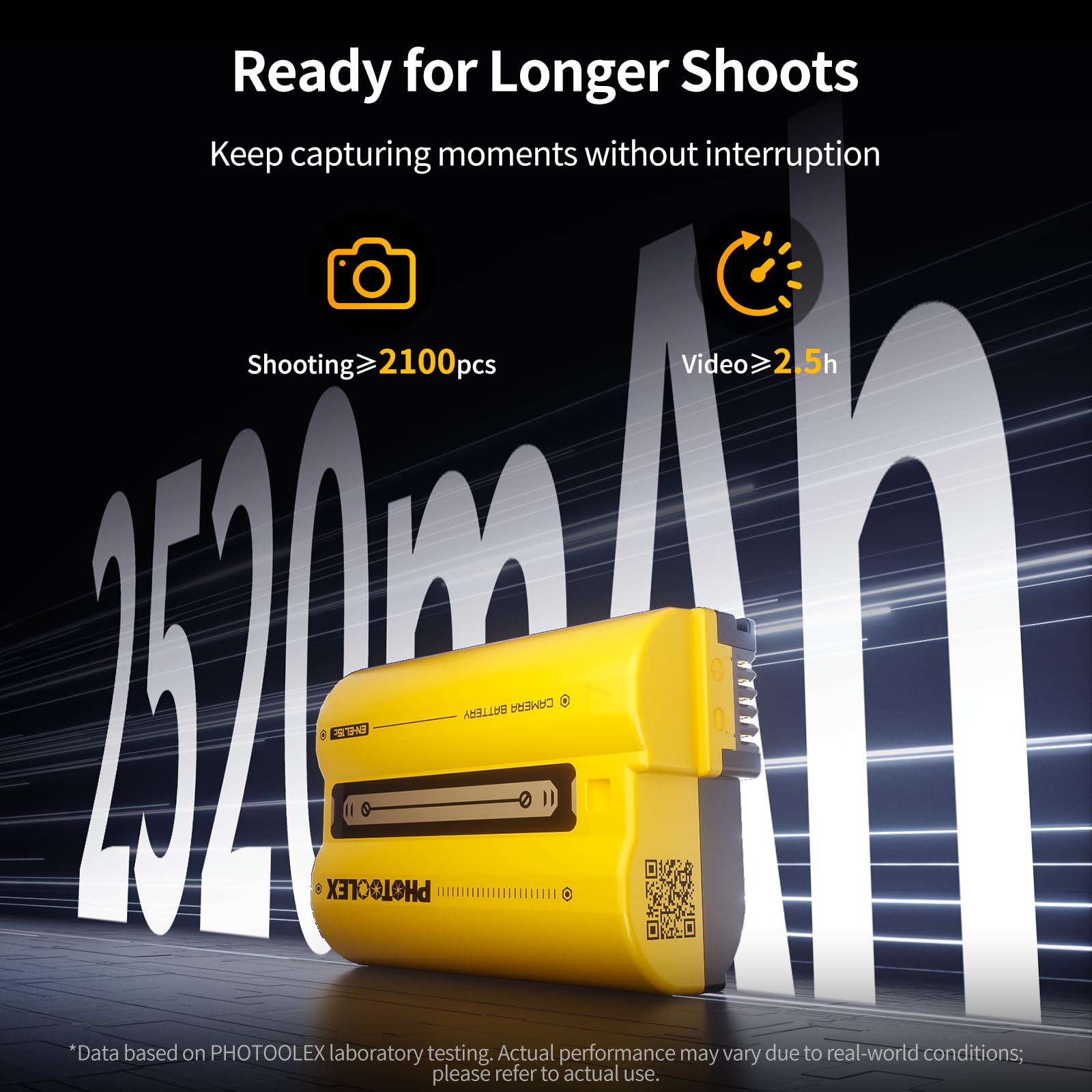 PHOTOOLEX 2er-Pack EN-EL15c Kamera-Akku, 2520 mAh USB-C Schnellladefunktion wiederaufladbarer Ersatzakku kompatibel mit Nikon ZR Z8 Zf Z6iii Z7II Z7 Z 6II Z6 Z5 D850 D810 D810A D780 D750 D7500 D7200