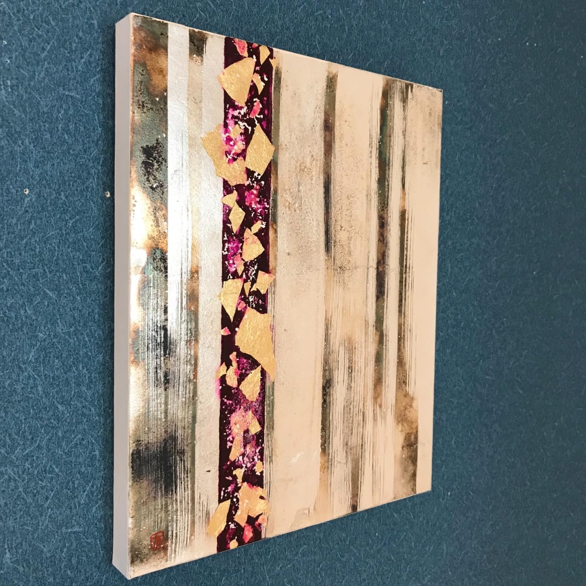 Amazon.co.jp: 絵画 直筆アート 「霧雨 #4」YUKI ｜日本画 抽象画