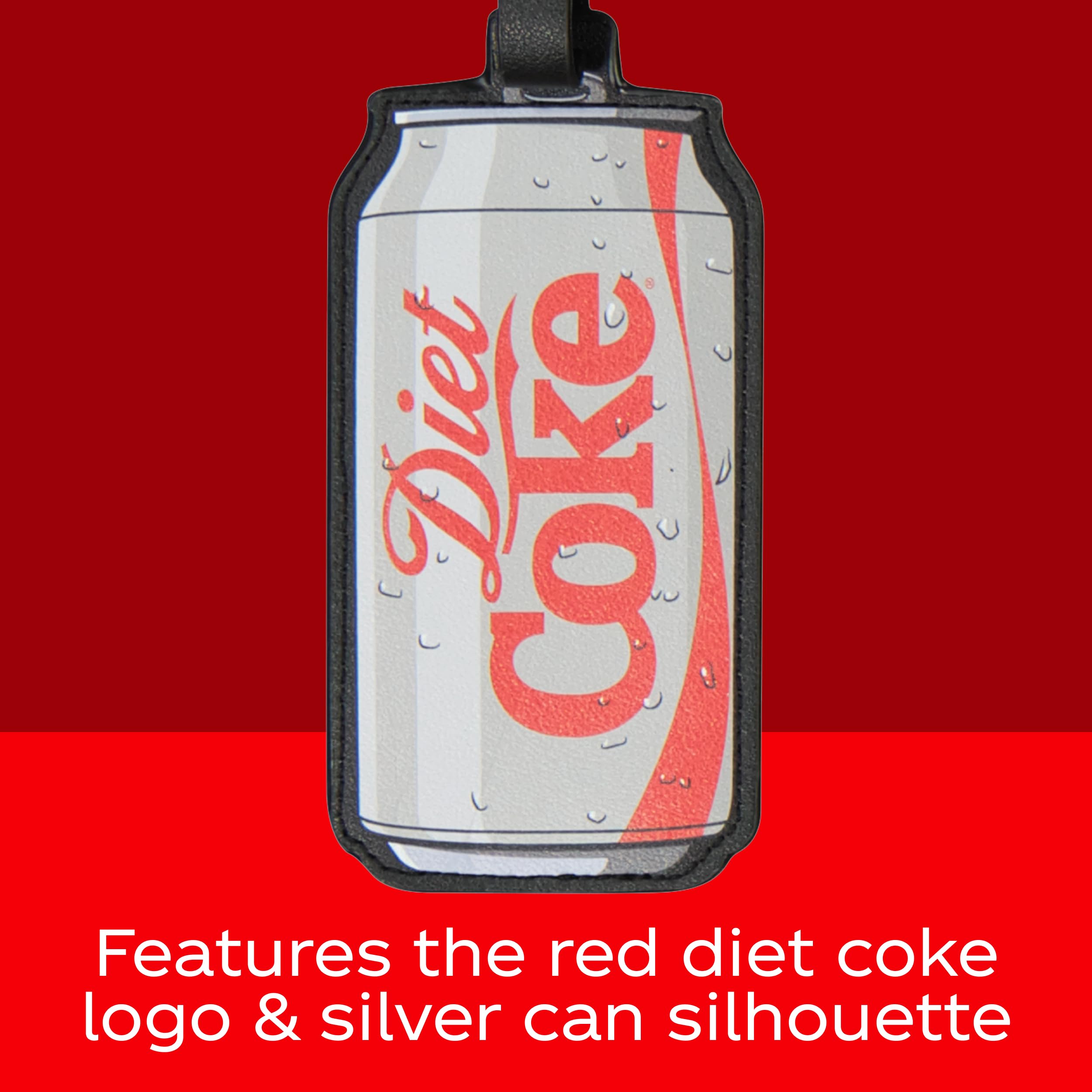 FUL Coca Cola 2-Piece Suitcase ID Tag Set with Adjustable Straps, Diet Coke, Multi, One Size