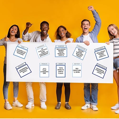 Miniatura 12 de PerKoop 36 hojas de tableros de póster de la feria de ciencias, 24 subtítulos de presentación autoadhesivos, 4 títulos de proyectos de feria