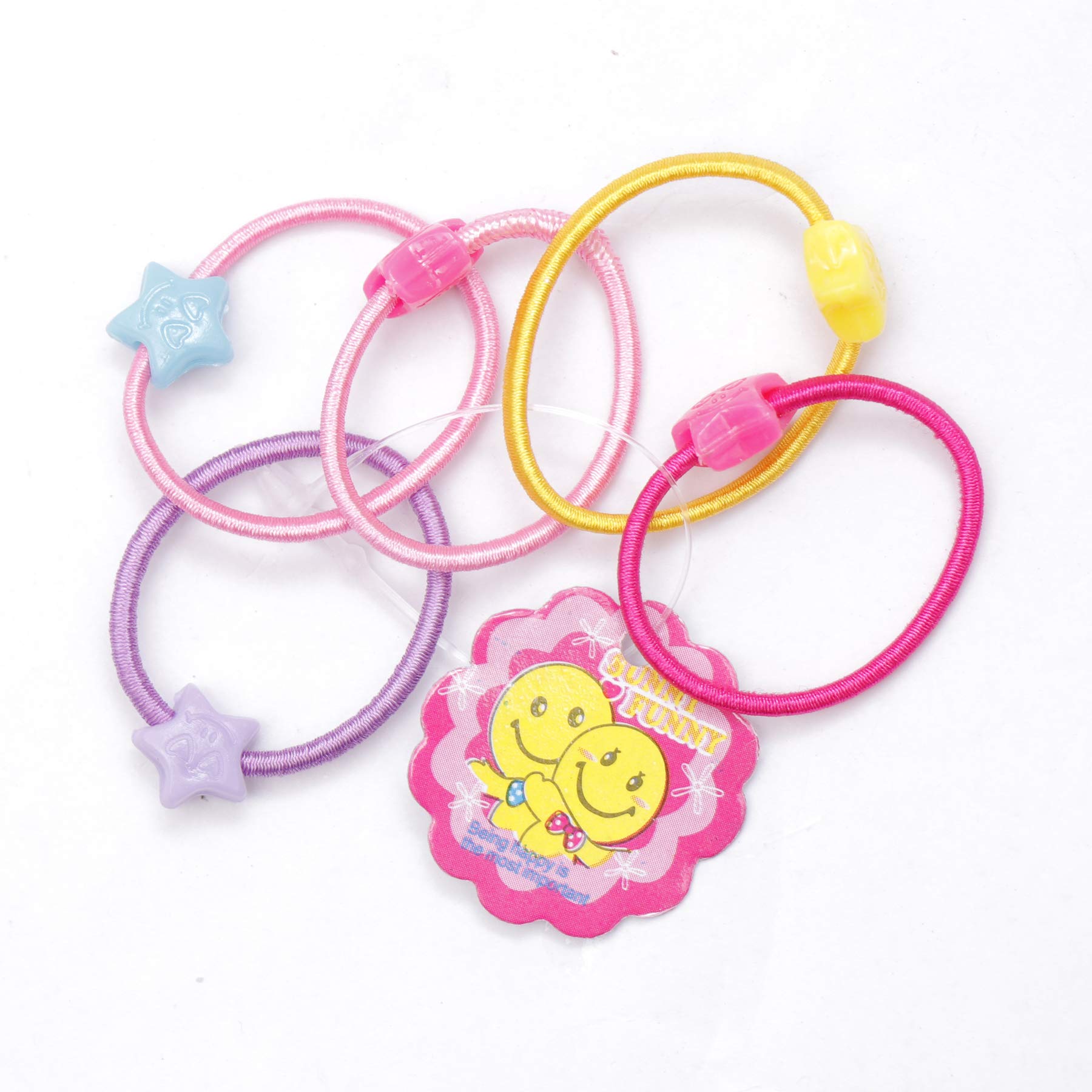 Honbon Multi Colors Soft Rubber Mini Hairbands Elastic Hair Ties Tiny for Baby Kids Girl 50 Pieces 1
