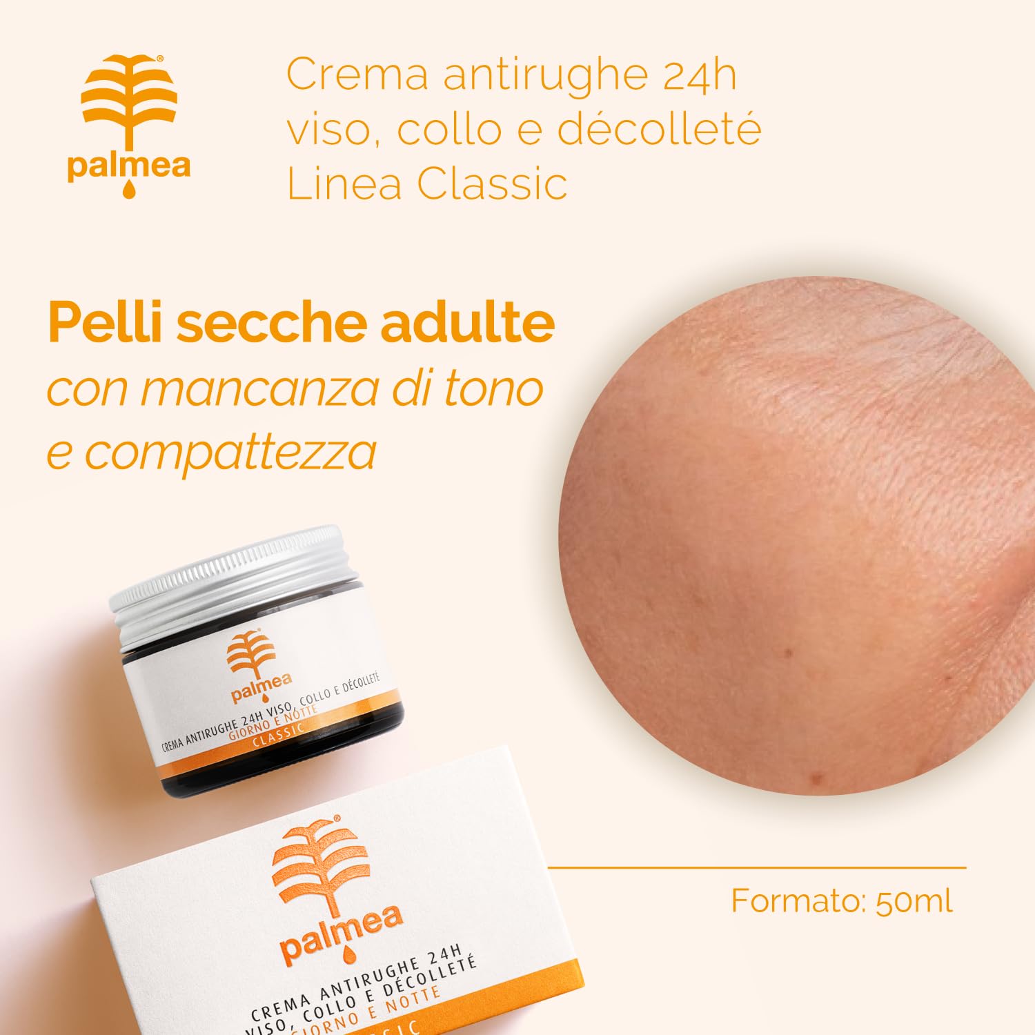 Crema Antirughe 24H Viso, Collo e Décolleté Classic