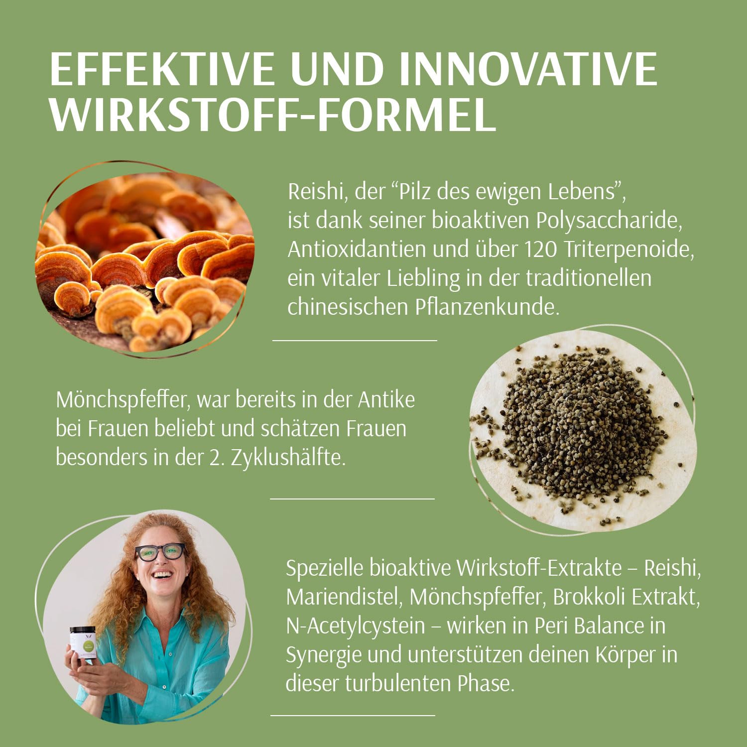XbyX® Peri Hormonbalance 180g | 90 Port. | Hormonelle Unterstützung ab der Perimenopause | Wirkstoff-Komplex aus Reishi, Mariendistel & Mönchspfeffer | Vegan | Hormonfrei | Ohne Soja | Aus Deutschland