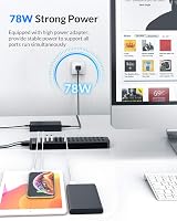 Hub USB 3.0 activ ORICO cu 16 porturi, întrerupătoare individuale, LED și adaptor de alimentare 78W 12V 6.5A pentru PC, iMac, HDD extern, stick USB și iPad 2