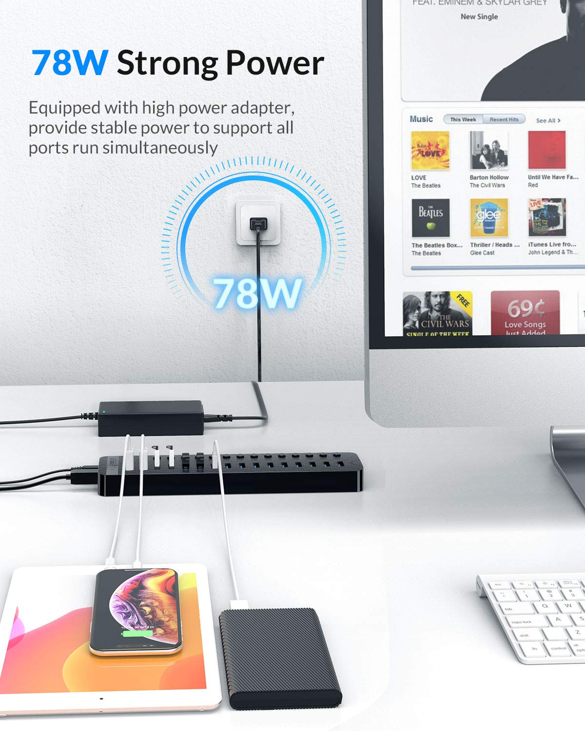 Orico H1613 Usb Hub 16 Poorten Usb 2.0 Hub Multi U... - Vicedeal