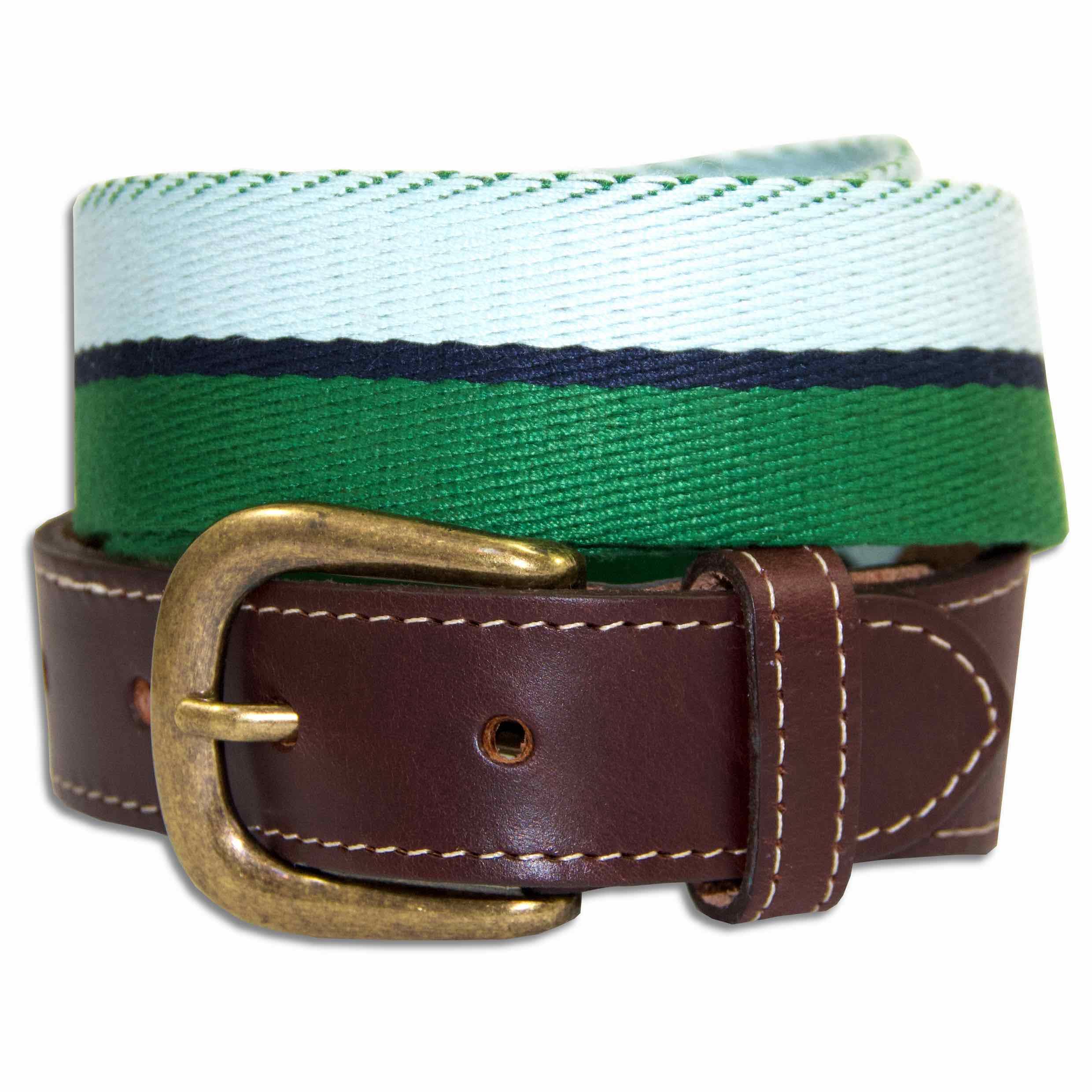 The Regimental Shop Men's Sky Blue/Navy Blue/Green The Regital Shop Royal Corps Of Signals Webbing Belt Xl (39-41")