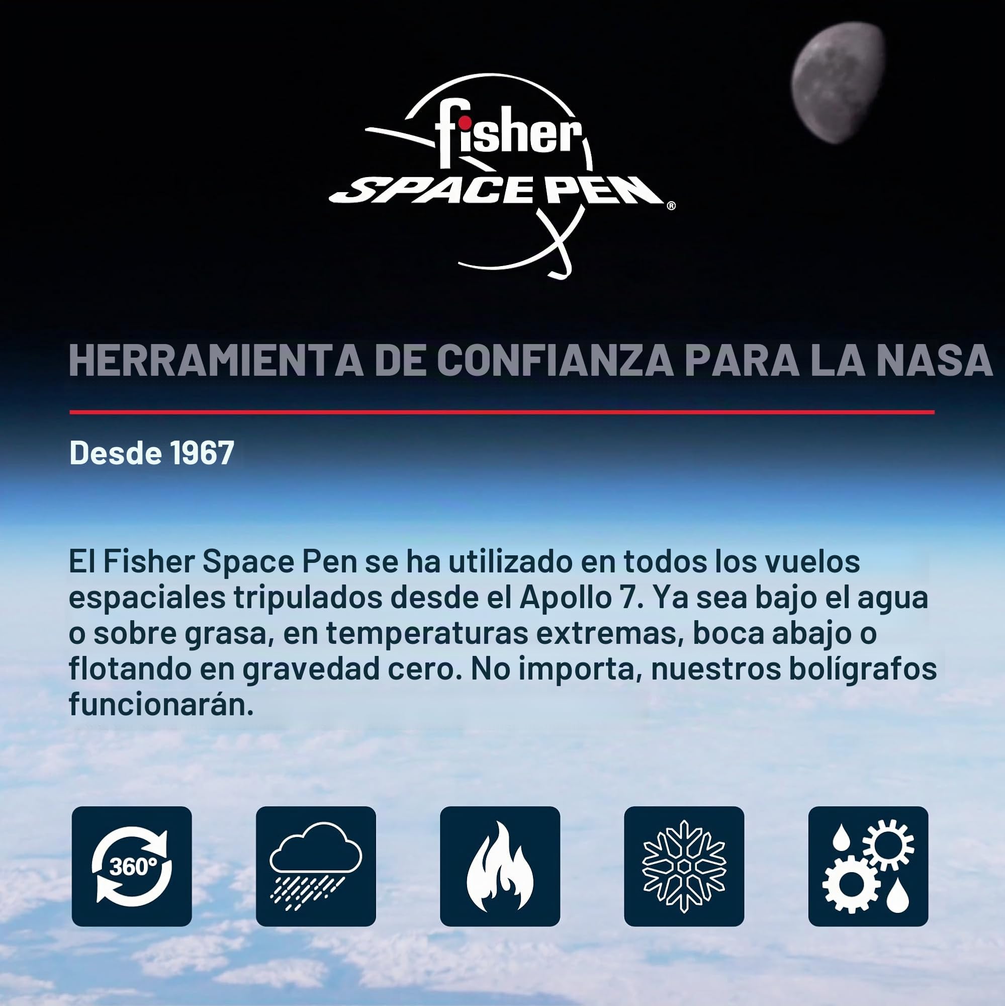Fisher Space Pen FP44443 Cuchillo Tascabile,Unisex - Adulto, Negro, un tamaño