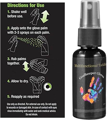 Miniatura 8 de Naysku Guantes de portero en aerosol de 1.0 fl oz, pegamento para guantes de portero, guantes de portero, spray de agarre de fútbol para guantes de