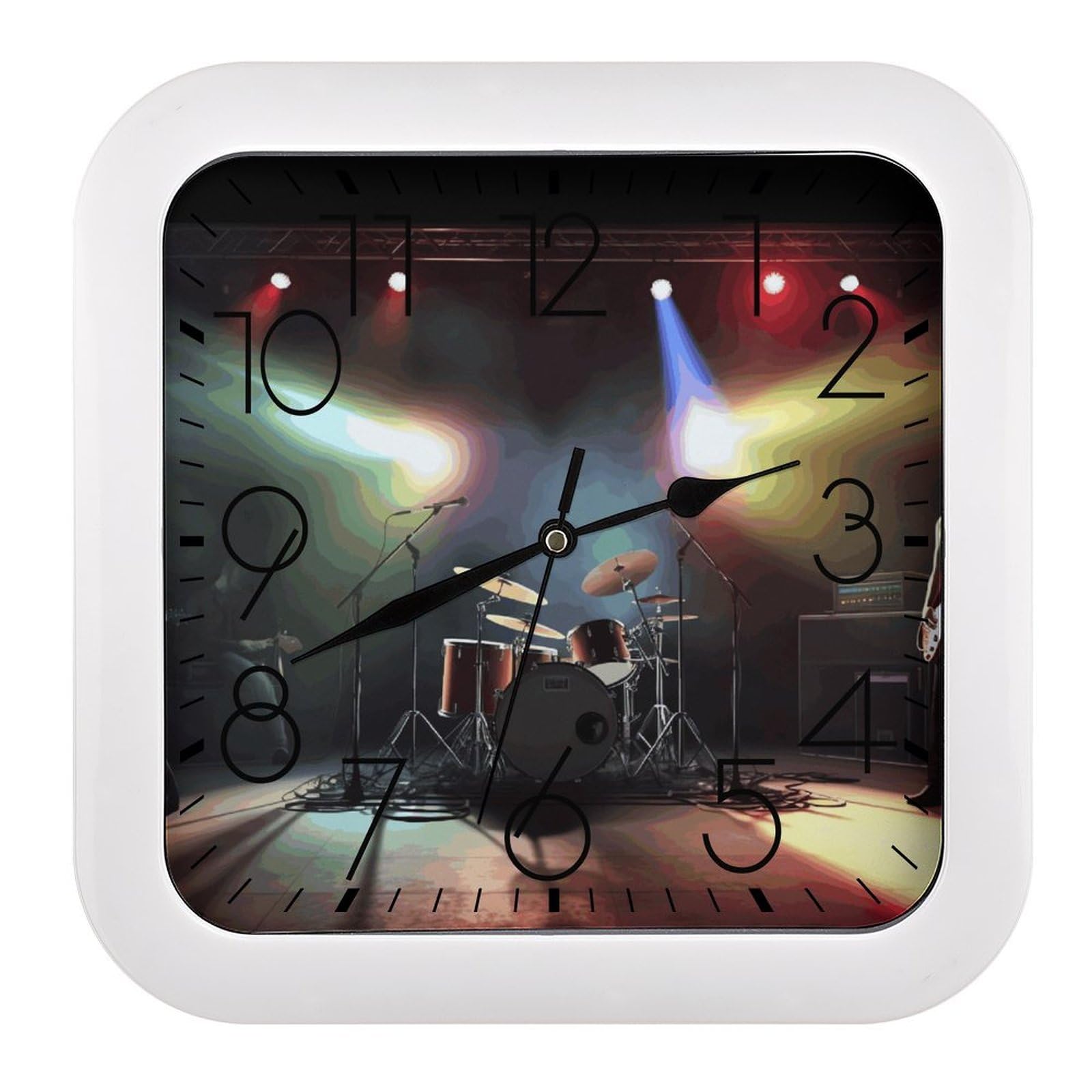 Horloge murale rock pour chambre déco musique et ambiance calme