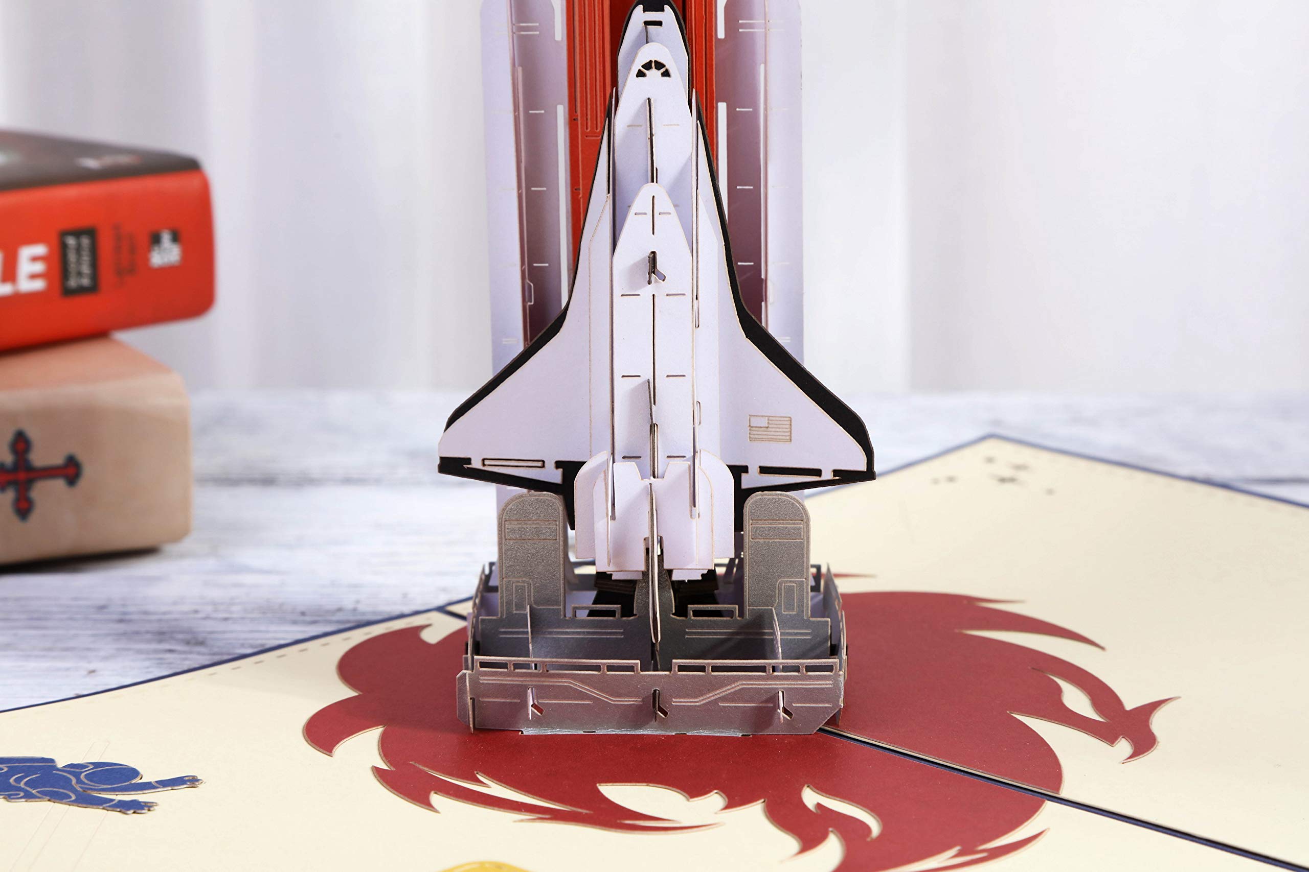 3D Pop Up Geburtstagskarte Mit Raumschiff-Motiv – NASA-Design, Handgefertigt, Mit Umschlag