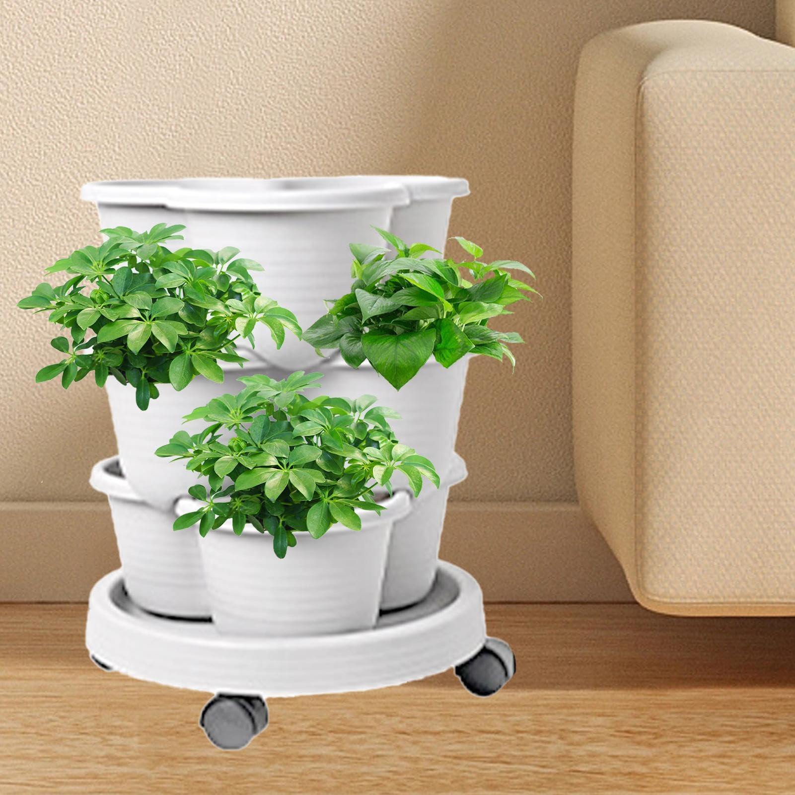 Torre Cultivo Vertical Kit De Cultivo En Contenedores Apilables Por Niveles | Torre de Jardín Vertical Apilable Ruedas Extraíbles, Kit Herramientas, Cultivo Verduras, Flores, Fresas p