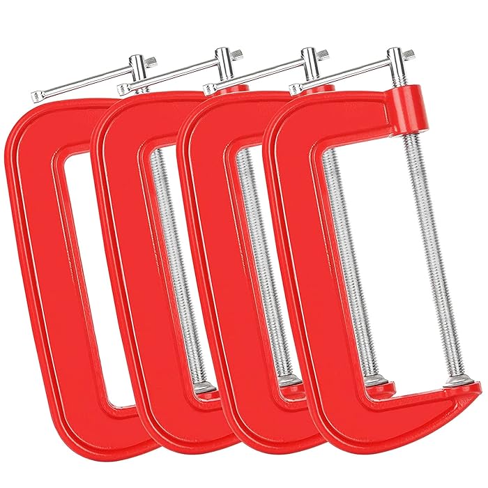 Buy 6 Inch C Clamps Set 4 Piece Heavy Duty Steel C Clamp Industrial