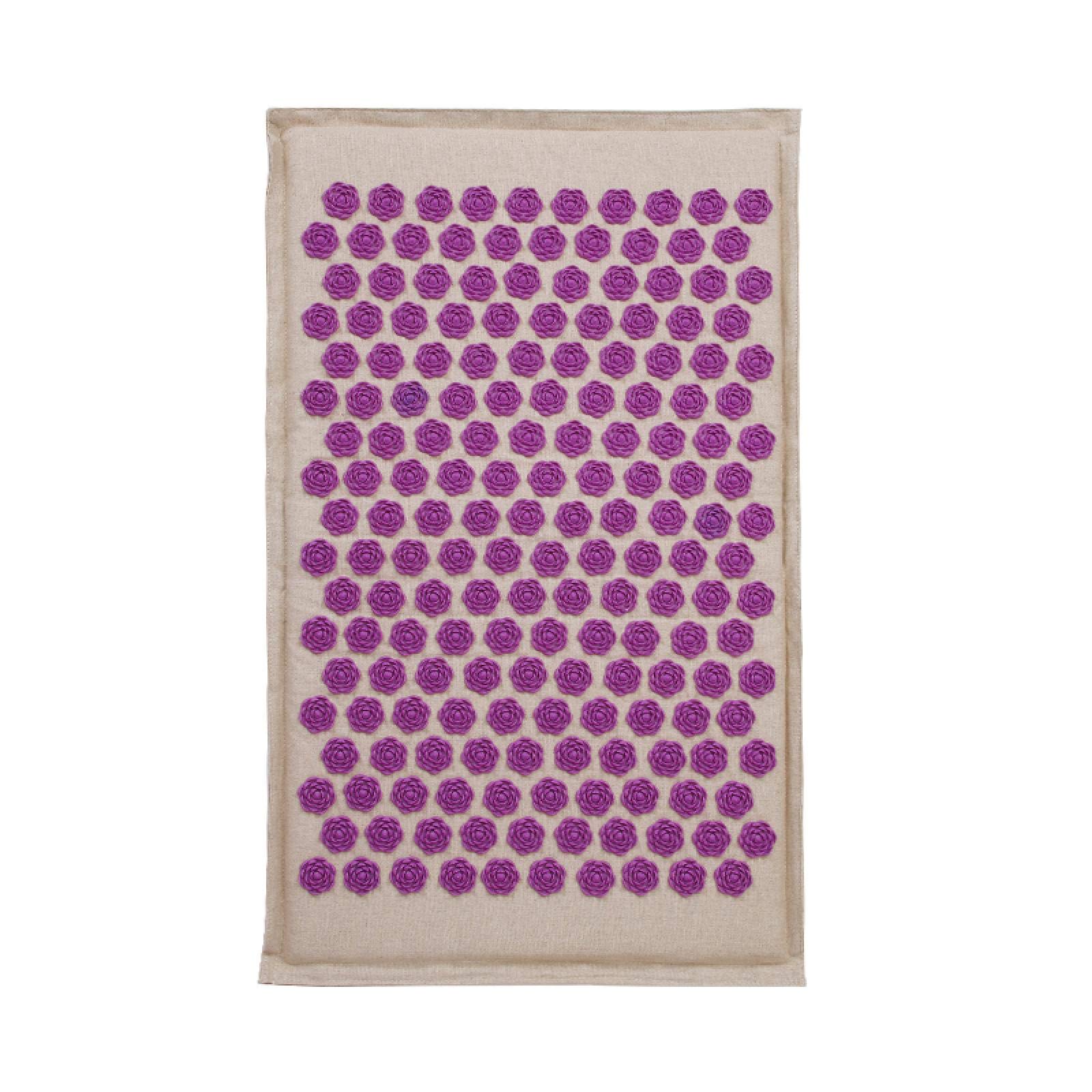 NX Tapis d'acupression, tapis de massage, coussin d'acupuncture pour soulager les douleurs du dos, du cou et de la sciatique, relaxer les muscles en lin violet