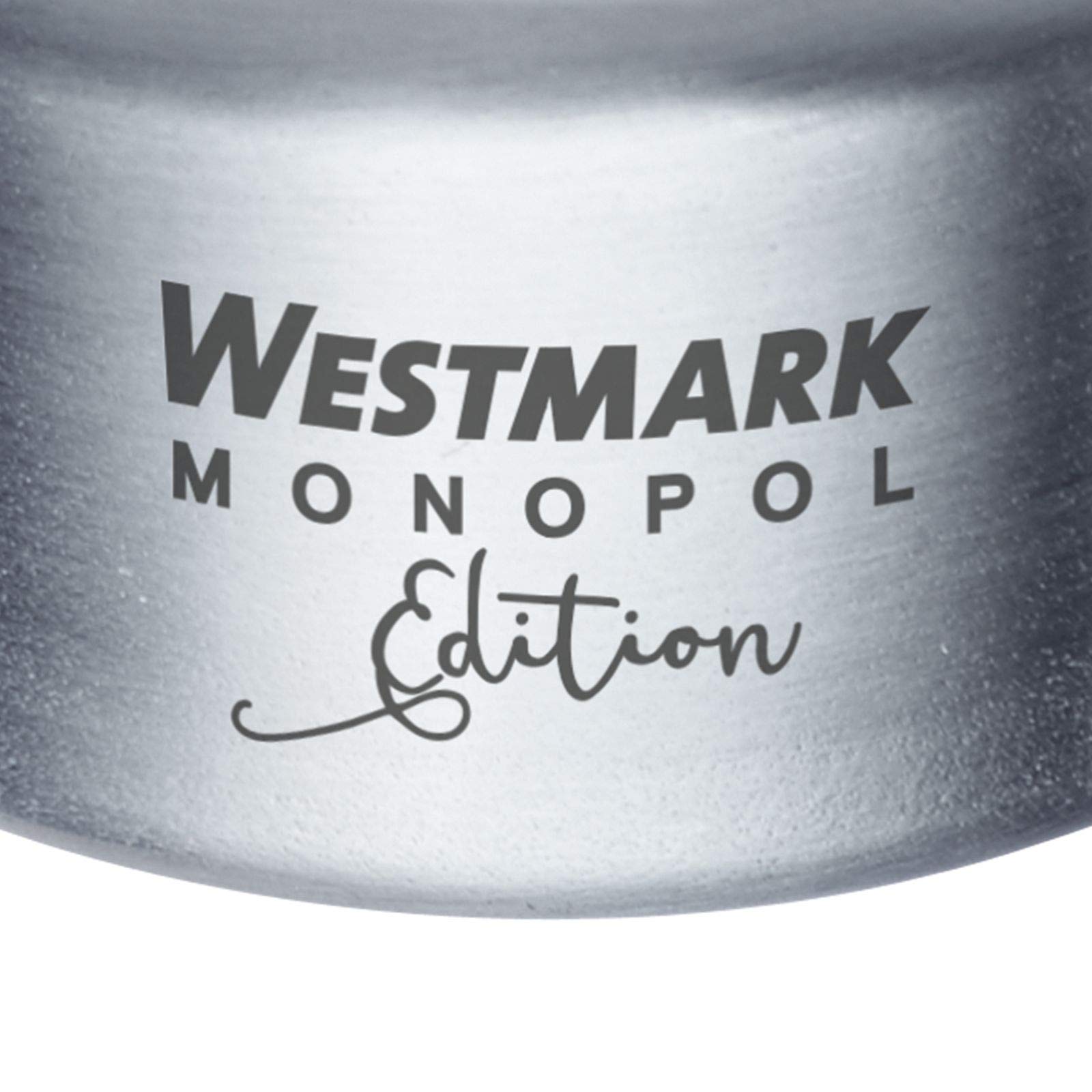 Westmark 2 Pierścienie do wina z 2 zapasowymi wkładkami, Seria Monopol, Stal nierdzewna/silikon/filc, Alessio, Srebrny/czarny, 61843360
