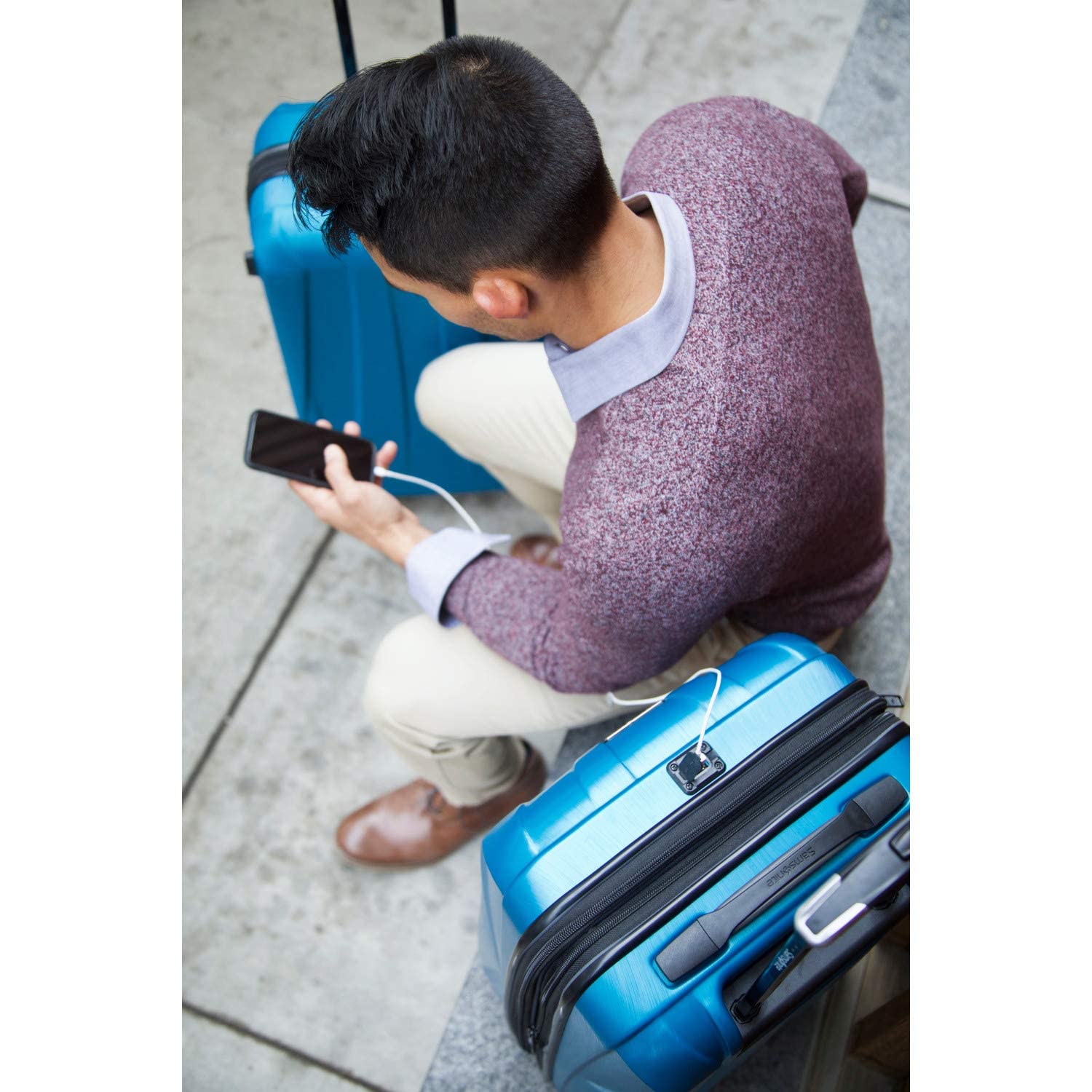 Samsonite Centric 2 Hardside Expandable Luggage with Spinner Wheels, Caribbean Blue, 3-Piece Set (20/24/28) - 2