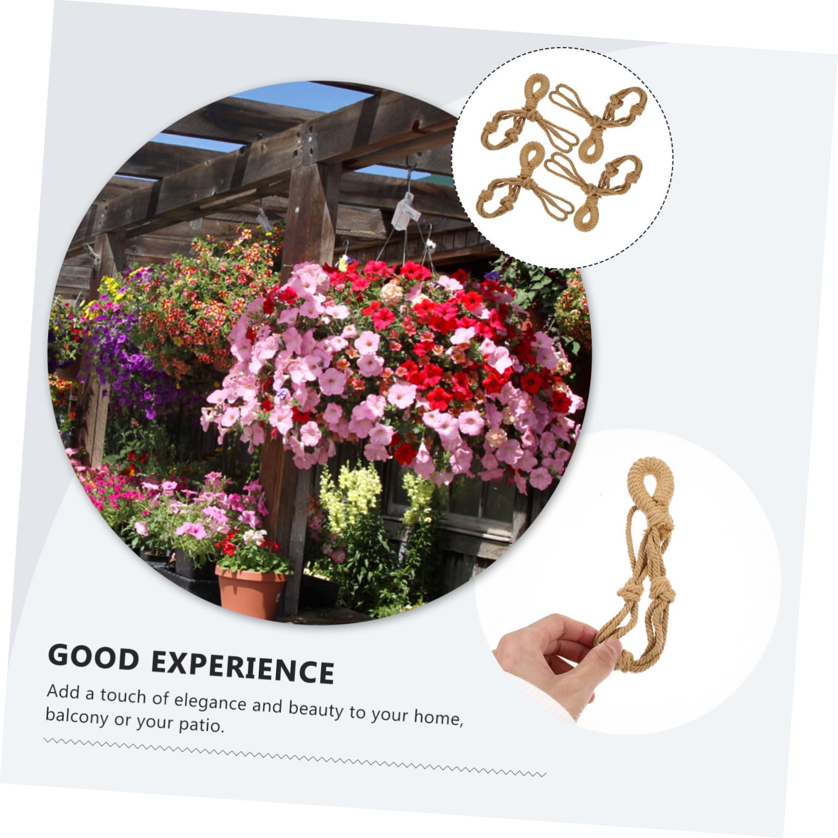 YARNOW 20pièces Corde Macramé pour Suspendre Plantes Extenseurs De Panier à Fleurs Réglables pour Intérieur Et Extérieur Couleur Brune