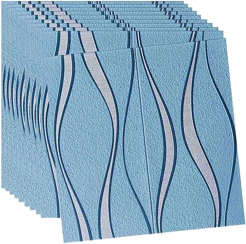 10 paneles de pared 3D para despegar y pegar grueso anticolisión diseño estéreo 3D autoadhesivo impermeable paneles de ladrillo sintético para