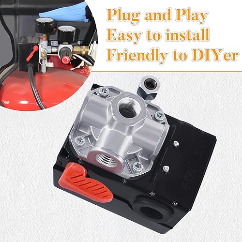 Miniatura 3 de CULMKARI Interruptor de presión del compresor de aire para Craftsman 145-175 PSI Reemplazar 5140112-24 1WC95 919-16777