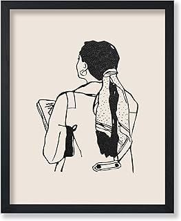 Monem Art Woman In Coat Poster - Retro Fashion Print - Portrait Art -Nak...