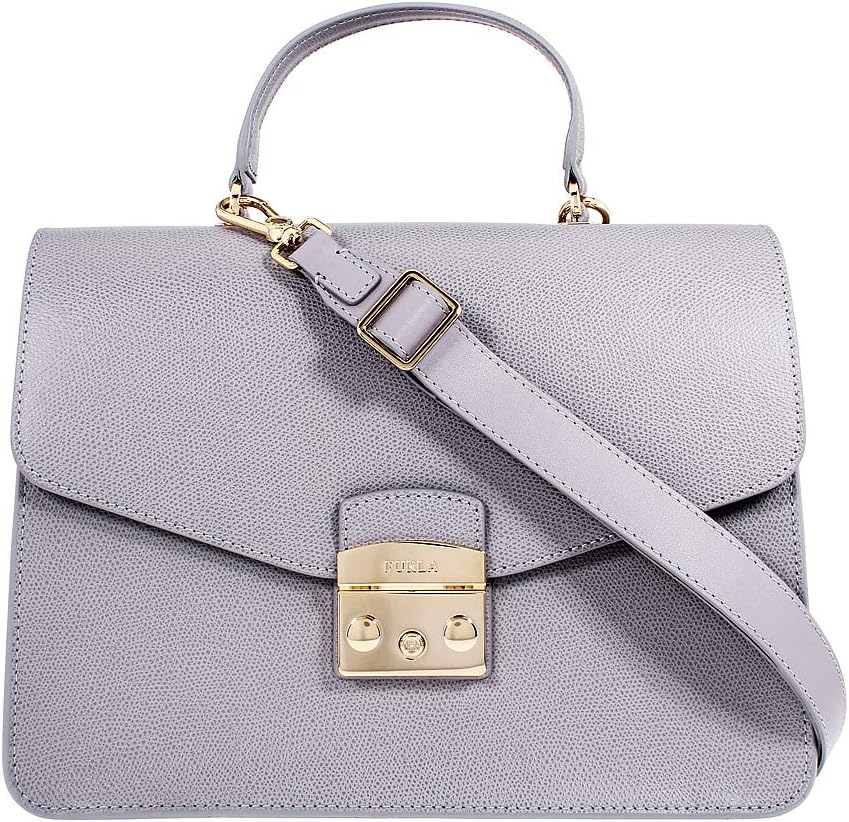 Furla Metropolis Ladies Medium Gray Onice Leather Shoulder Bag 978076