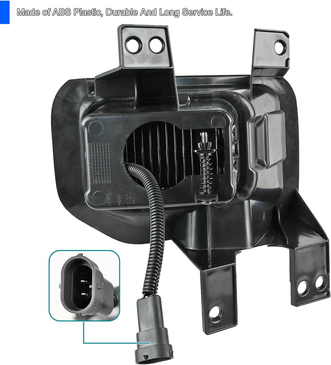 SPEC-D TUNING Black Housing Clear Lens LED Fog Lights + Built-In LED Bulbs Compatible with 2015-2017 Ford F150 L+R Pair Assembly