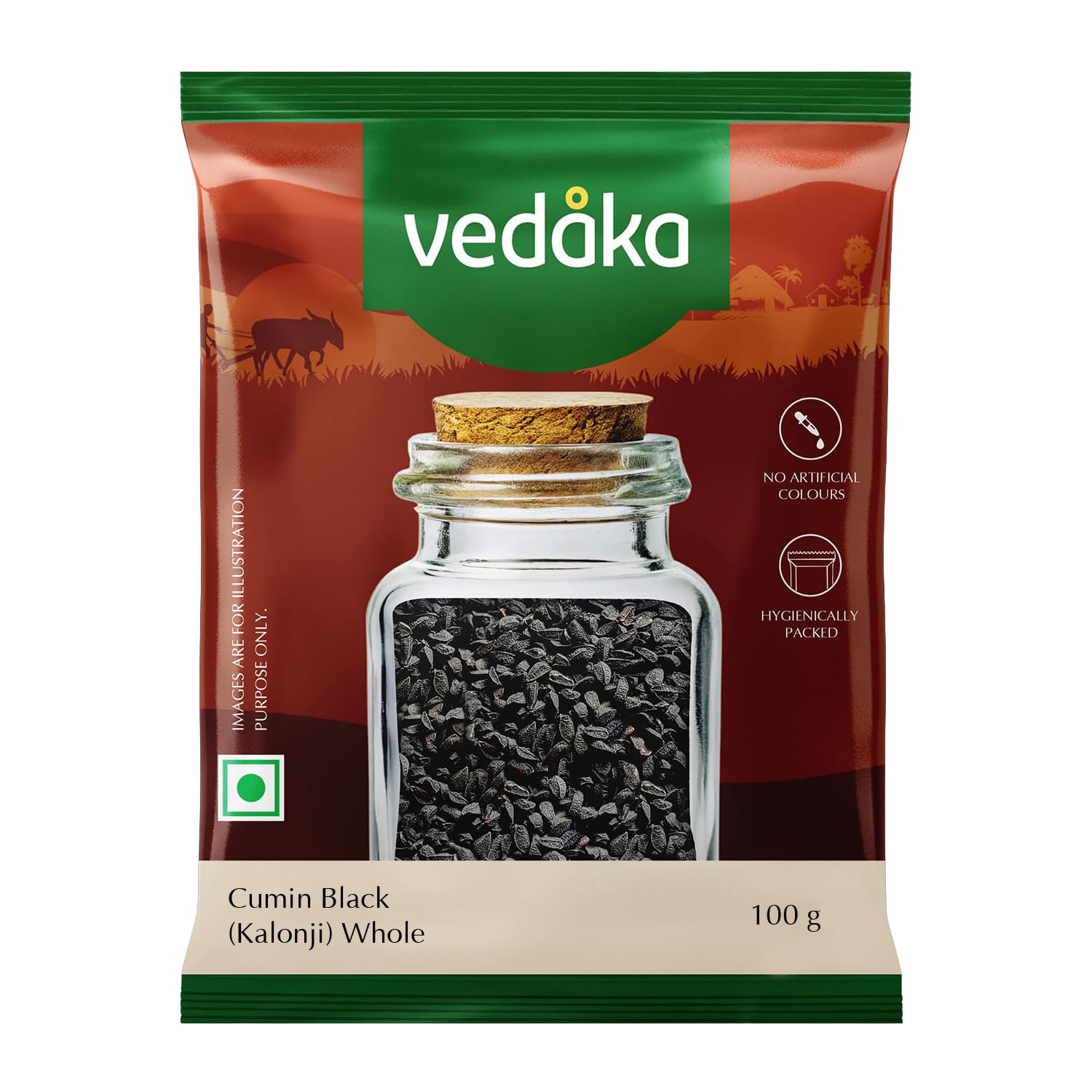 Amazon Brand - Vedaka Cumin Black (Kalonji) whole, 100 g