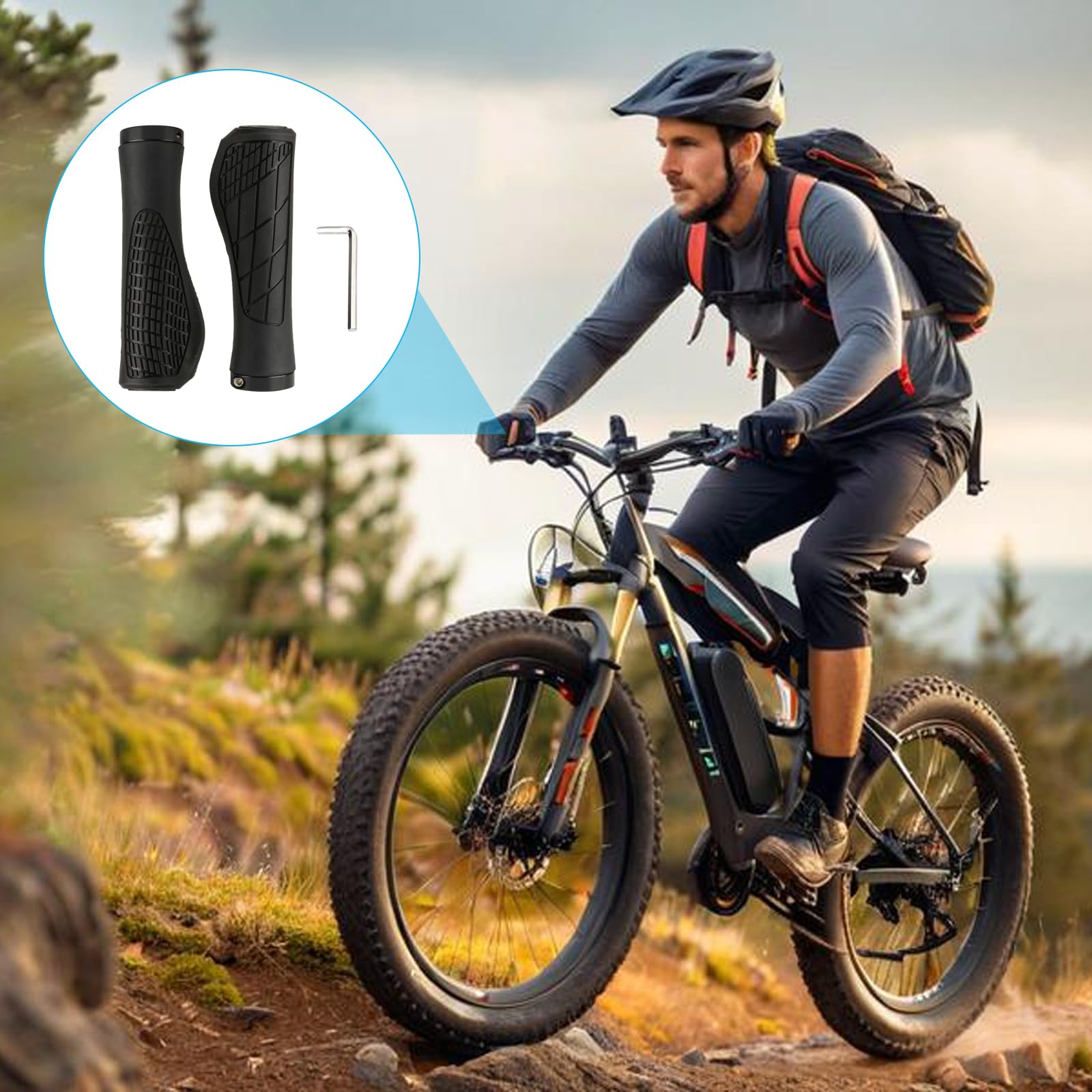 Bbtcxjs 1 Paar Lenkergriffe Fahrradgriffe Ergonomische, Fahrrad Griffe MTB, Handgriffe für fahrradlenker Griffe 22mm, für MTB Trekkingrad Cityrad Rennrad Bike Grips Fahrradgriffe Mountainbike Sport & Freizeit