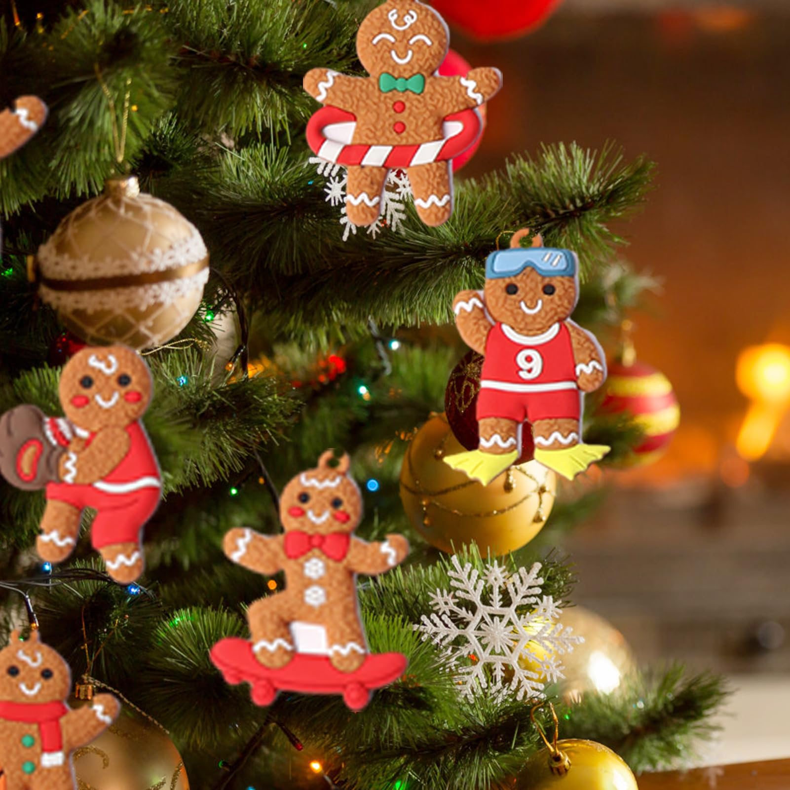 Déco Noël Géante : 2 Ballons Aluminium Bonhomme Pain D’épices Debout (154 Cm) – Idéal Sapin, Fête & Photomaton