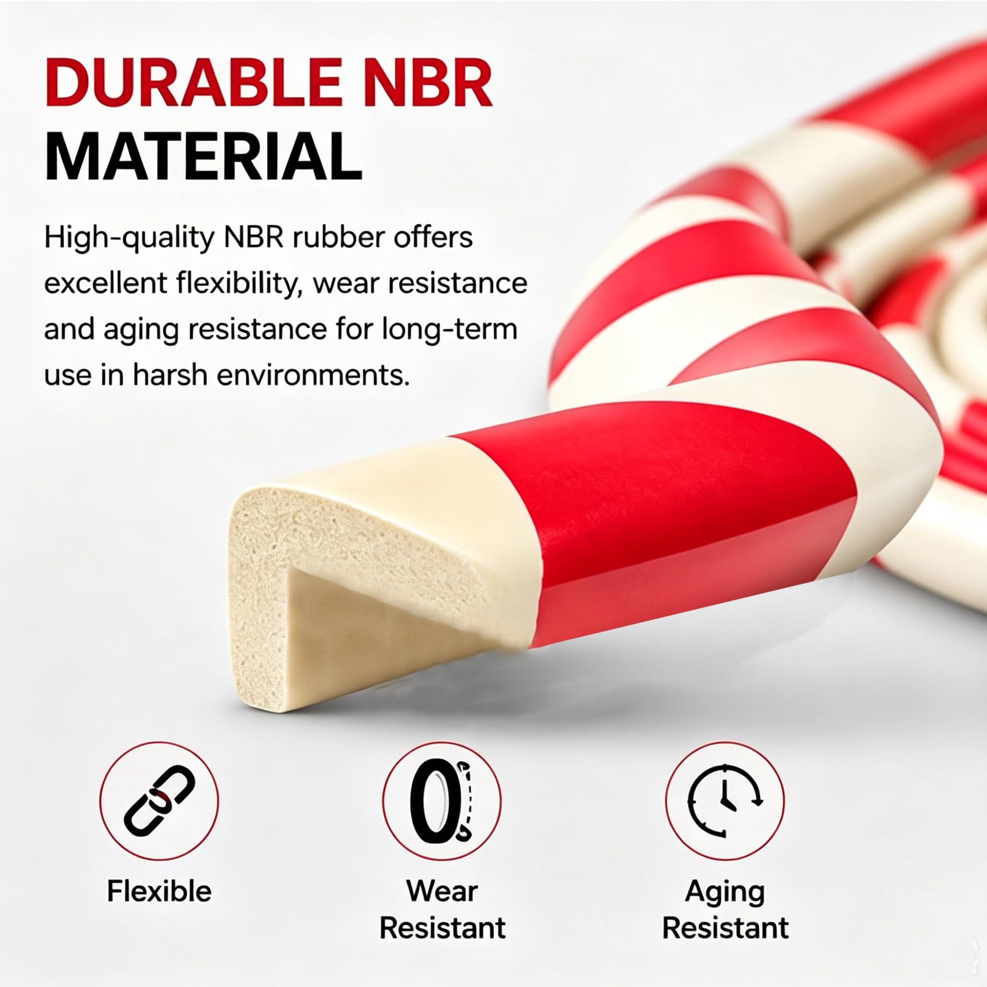 Pack de 2 Protector Esquinas Pared, Parachoques Espuma Flexible 500cm, Protector de Esquina Autoadhesivo para Uso Industrial y Residencial(Red)