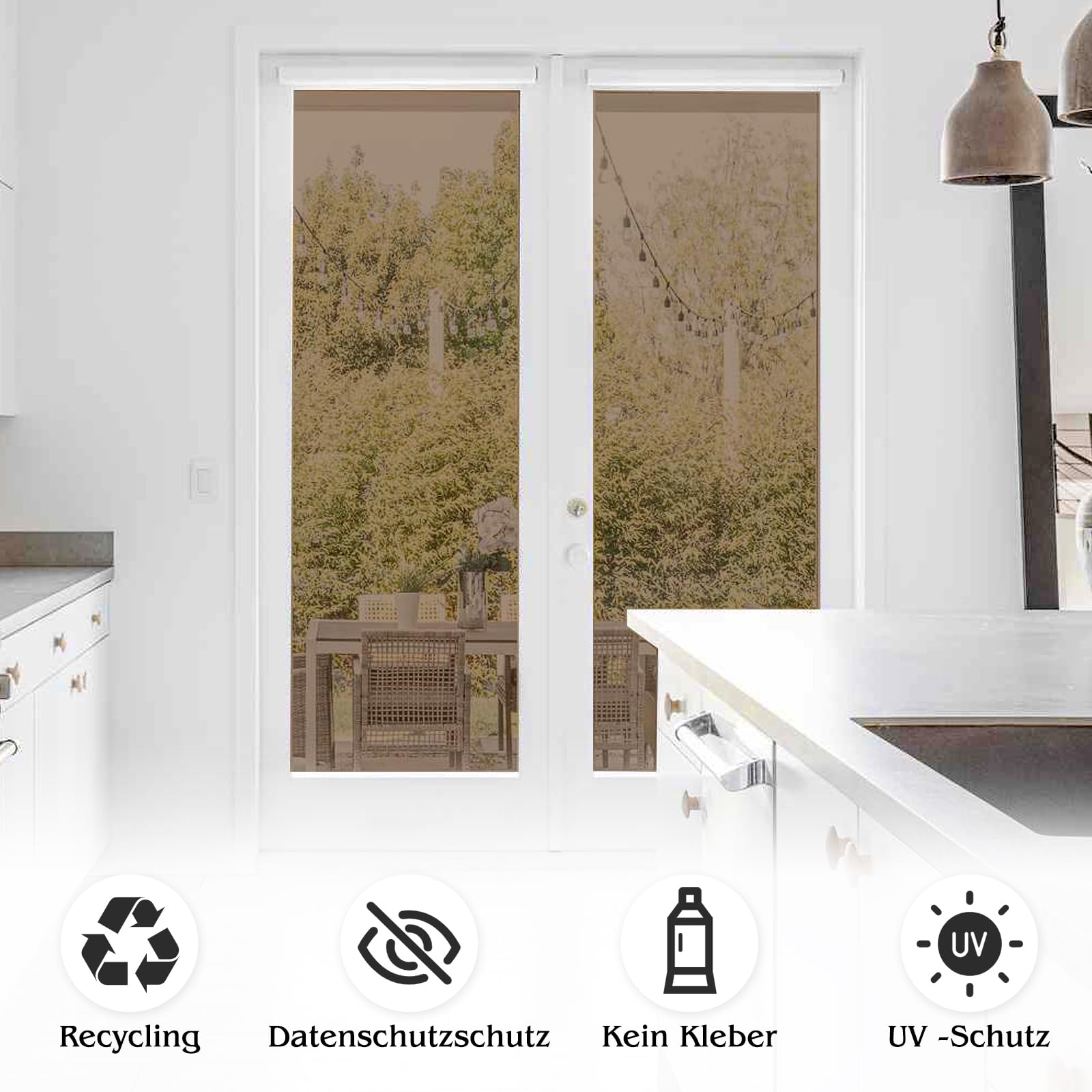 Cycbiki Spiegelfolie Fenster 45x400cm - UV Schutz & Sichtschutz Folie