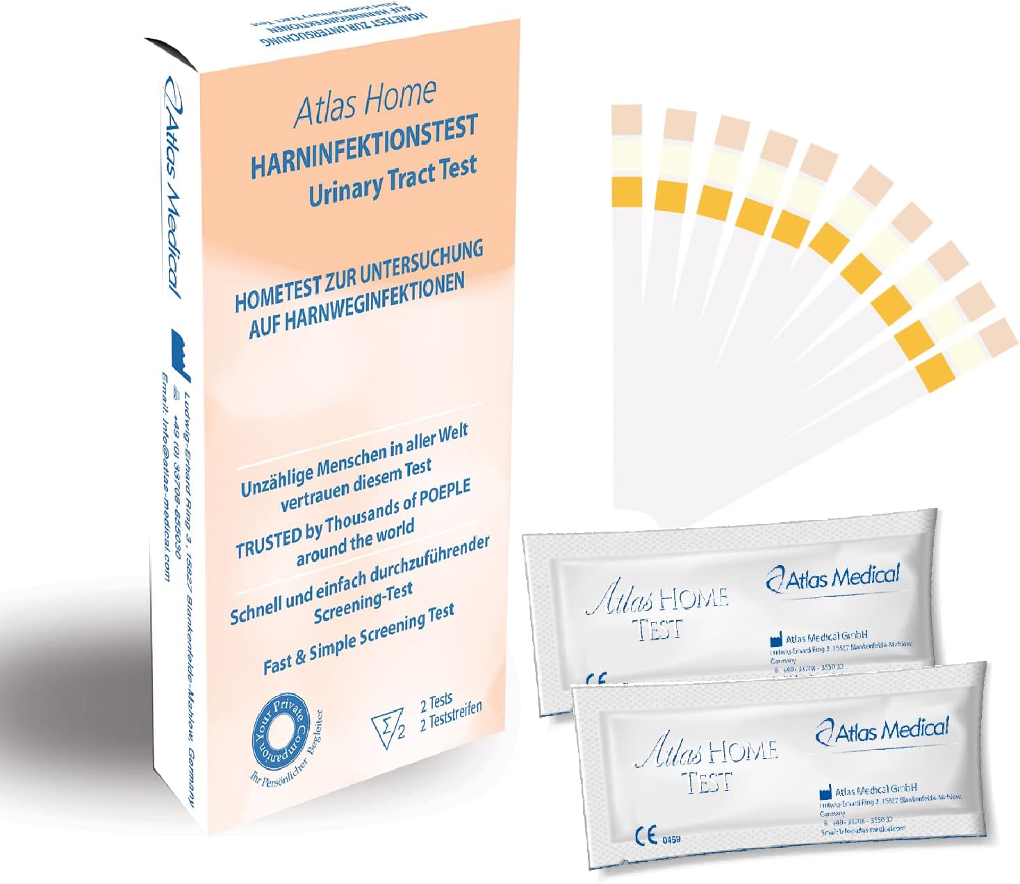 Atlas Urinary Tract Infection Test Bundle of 2 Boxes Includes 2 Tests