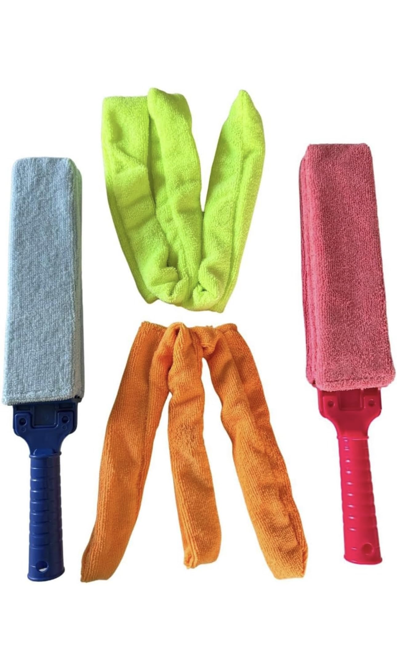 2 Spazzole Pulizia Persiane +2 Ricambi Pulisci Termosifone Tapparelle con Panno in Microfibra