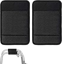 Adjustable Orthopaedic Crutches Pads, Pack of 2 Black Pads for Comfortable Crutches, Padding for Rollators and Sticks for Elderly People, Protective Hand Covers for Orthopaedic Crutches 220 x 145 mm