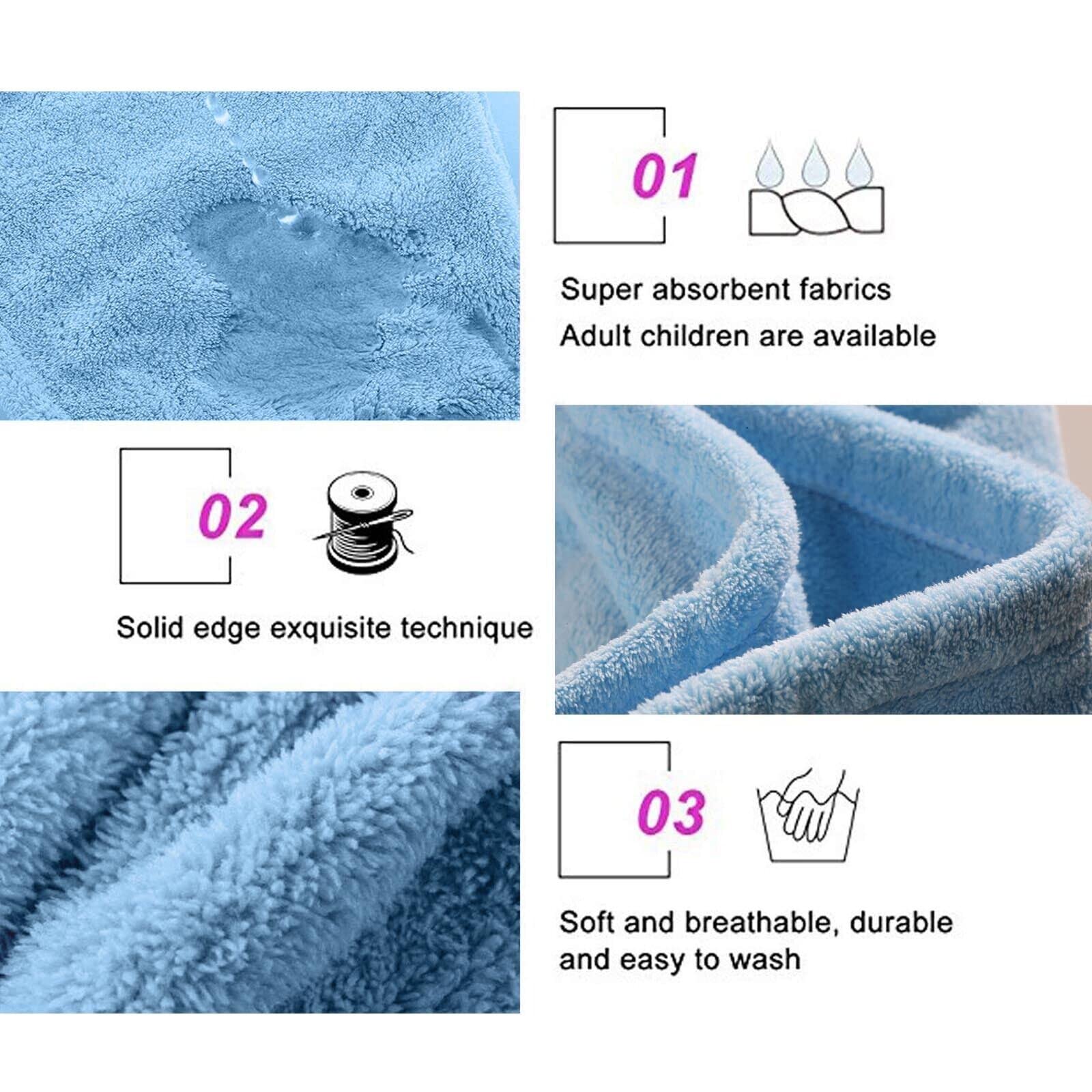 MIDASTRA FASHION NavyBlue Microfiber Hair Drying Towel 500 GSM β Soft, Absorbent & Lint-Free Hair Wrap Turban for Girls and Women 4