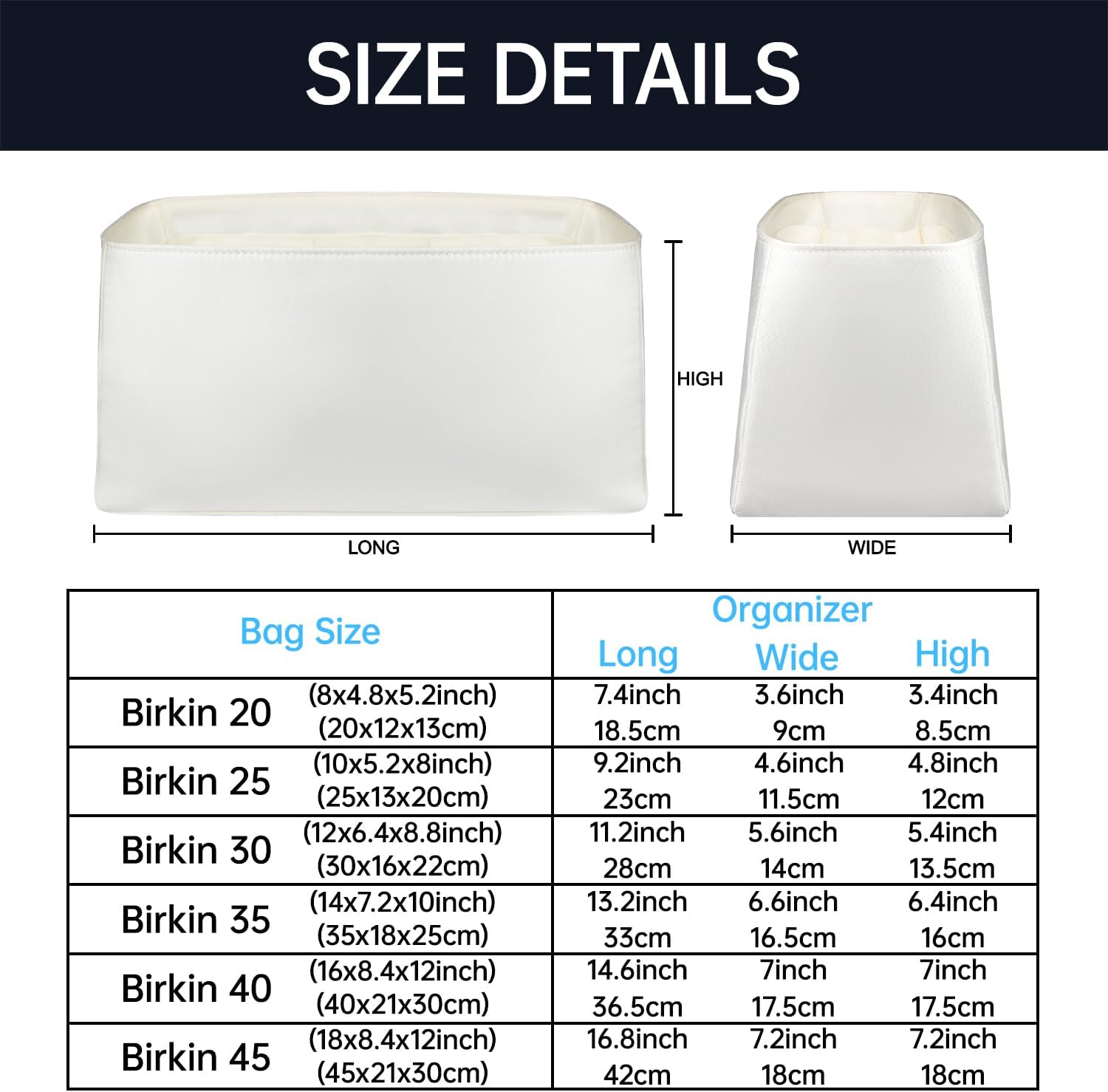 Organizer Insert for Birkin 20/25/30/35/40/45 image 2