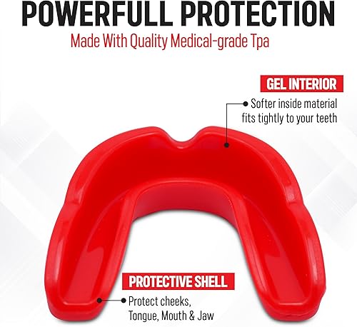 Miniatura 10 de Protector bucal para boxeo, fútbol, artes marciales mixtas, muay thai, lacrosse y hockey, para hombres y mujeres, protector bucal para adultos y