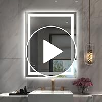 Amazon.com: Amorho LED Lighted Bathroom Mirror 48x36, Large Shatter ...