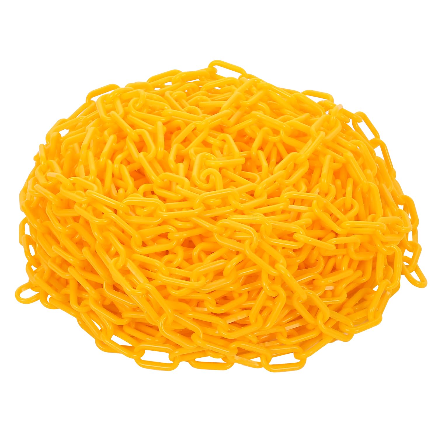 Cadena de bloqueo de 61 m, color amarillo, cadena de cierre de plástico para seguridad de advertencia, control humano, tráfico, línea de cola