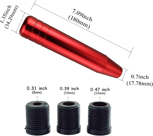 Miniatura 58 de Abfer Pomo de palanca de cambios larga para automóvil, pomos de palanca de cambios con peso, palanca de cambios de metal para la mayoría de Plateado