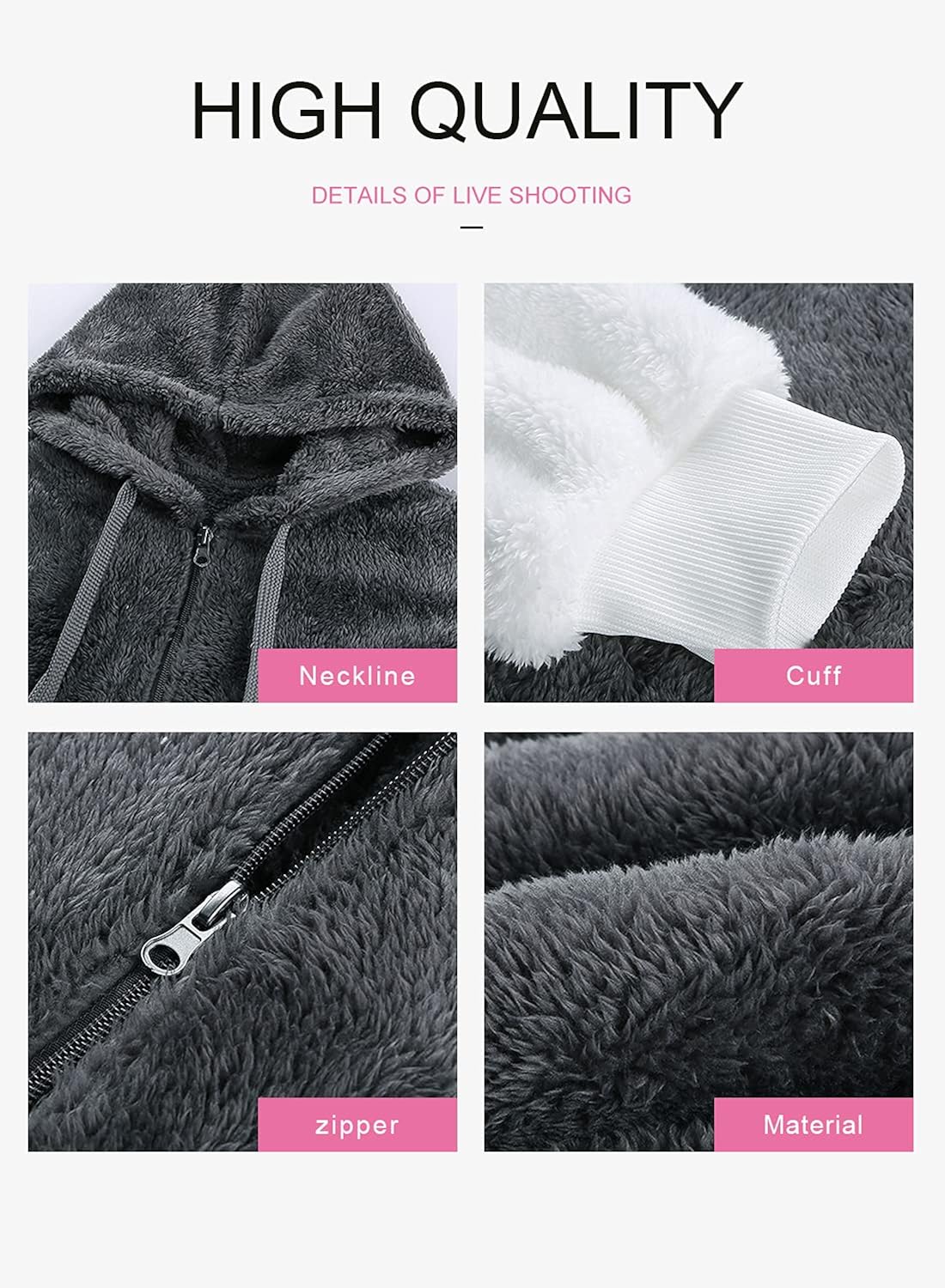 Dokotoo Womens Fuzzy Casual Loose Sweatshirt Hooded with Pockets Outerwear S-XXL at  Women’s Clothing store